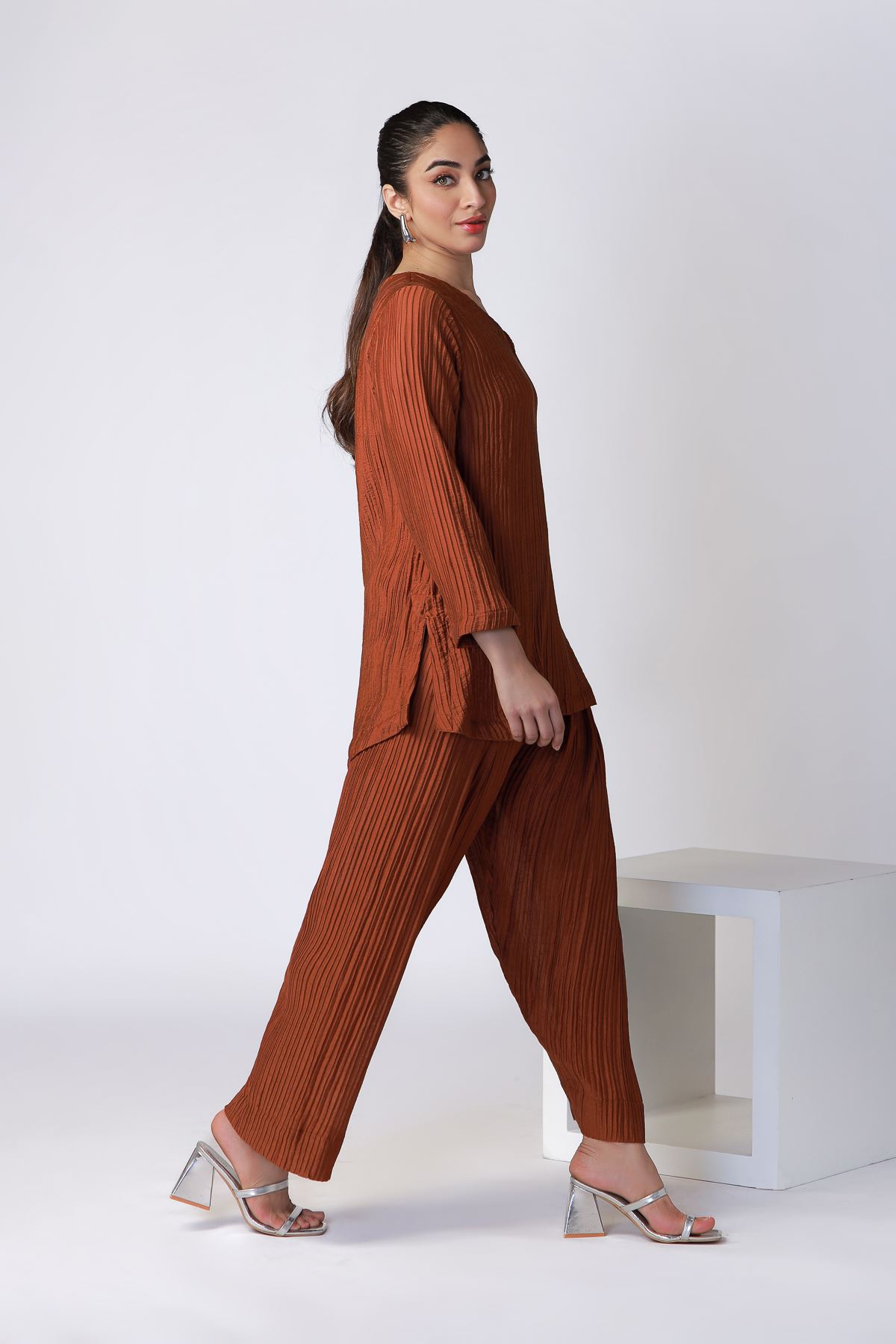 Dyed Ripple Crinkle Pants - 25-04E48-07TA-VG
