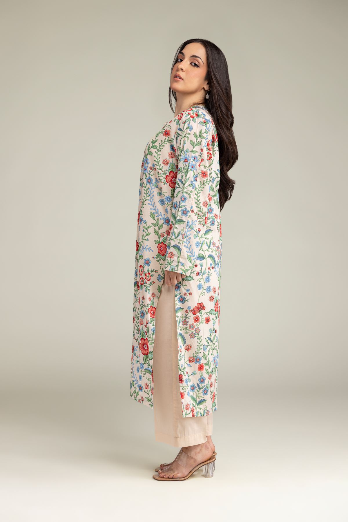 Embroidered Lawn Fabrics 2 Piece | Top and Bottom - A22-26-214FH1-VG