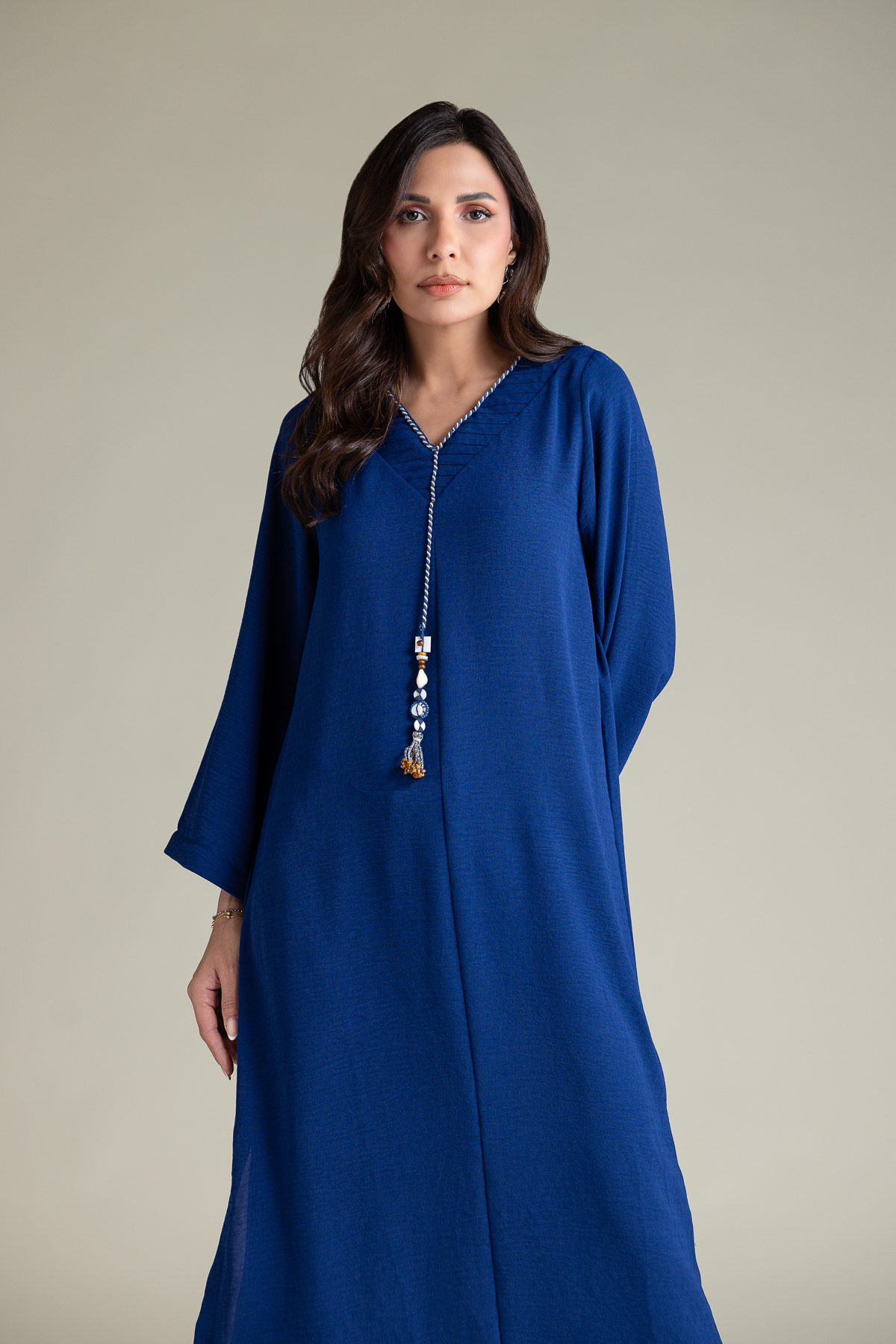Dyed Textured Georgette Blue Georgette Kurta - 1-26-138-A-C-VG