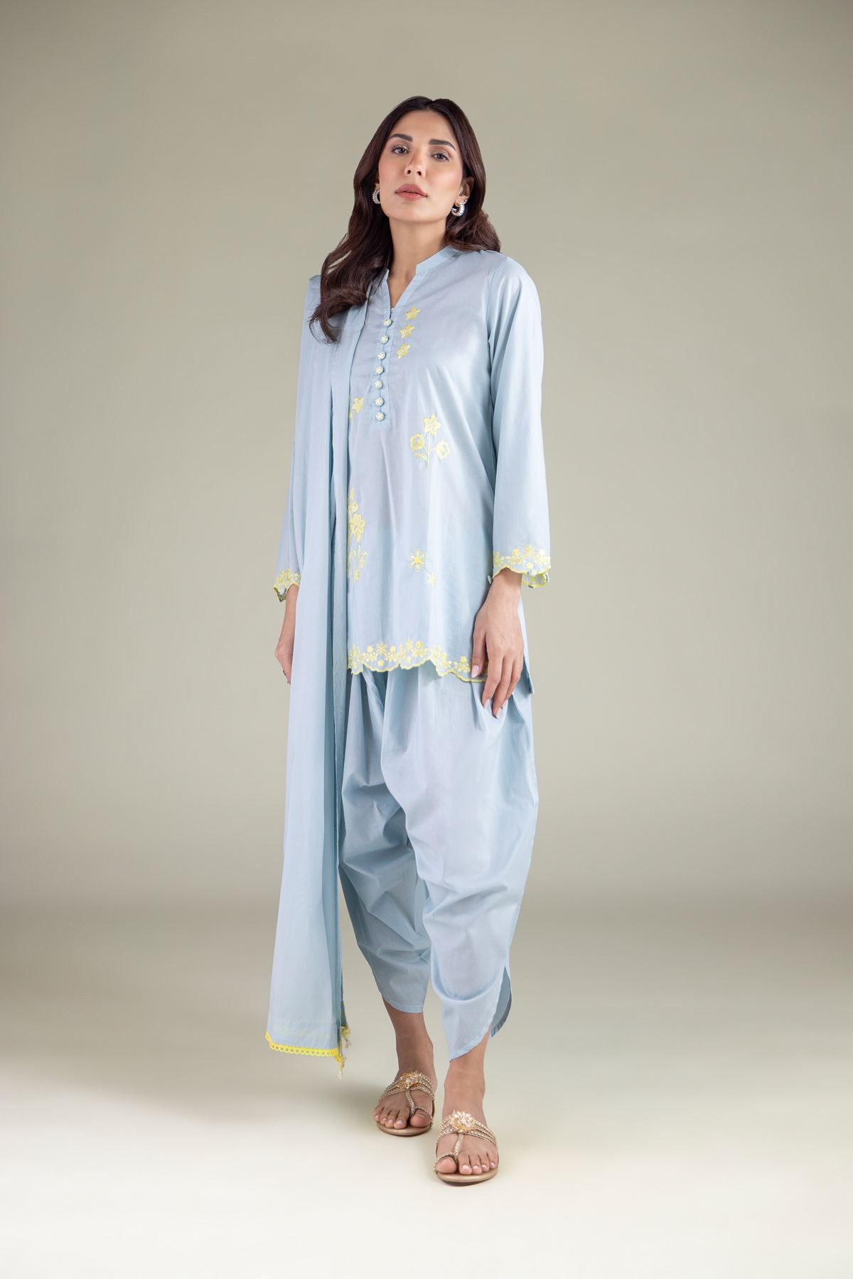 Embroidered Lawn Dupatta - 1-26-127-C-C-VG