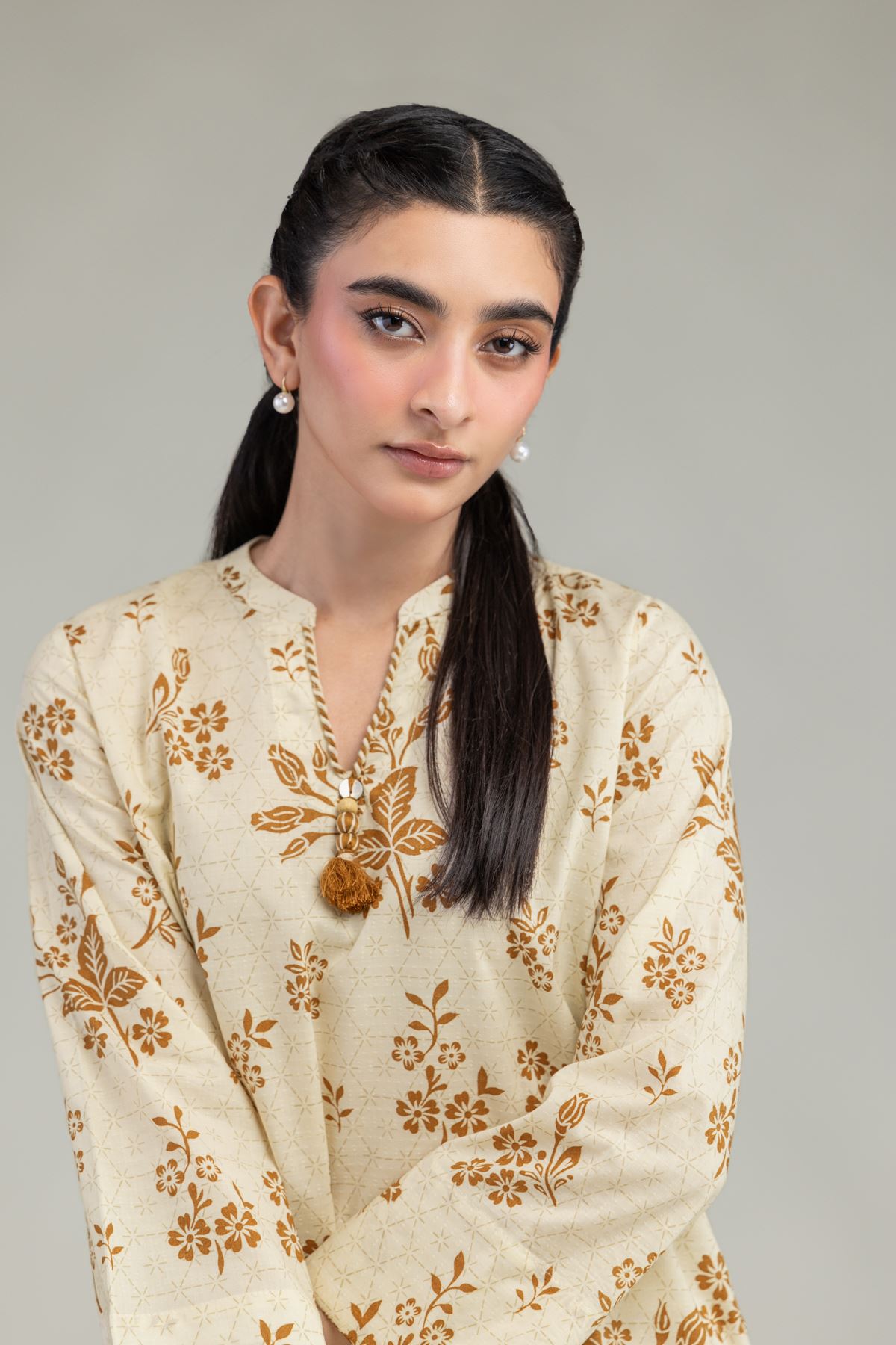 Printed Cotton Dobby Short Cotton Kurta - 1-26-240-A-J1-VG