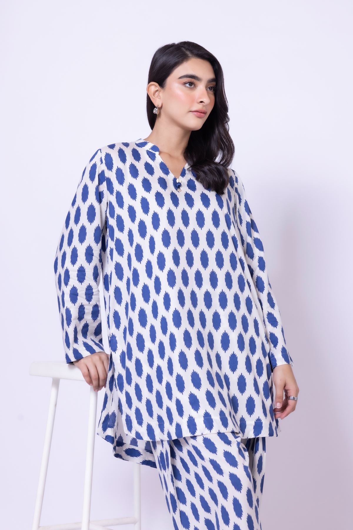 Printed Viscose Silk Kurta - 25-09-10E1-03TA-VG
