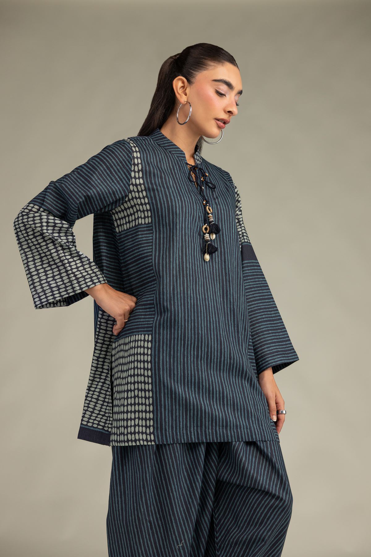 Printed Cambric Printed Cambric Kurta - 1-26-102-A-F-VG