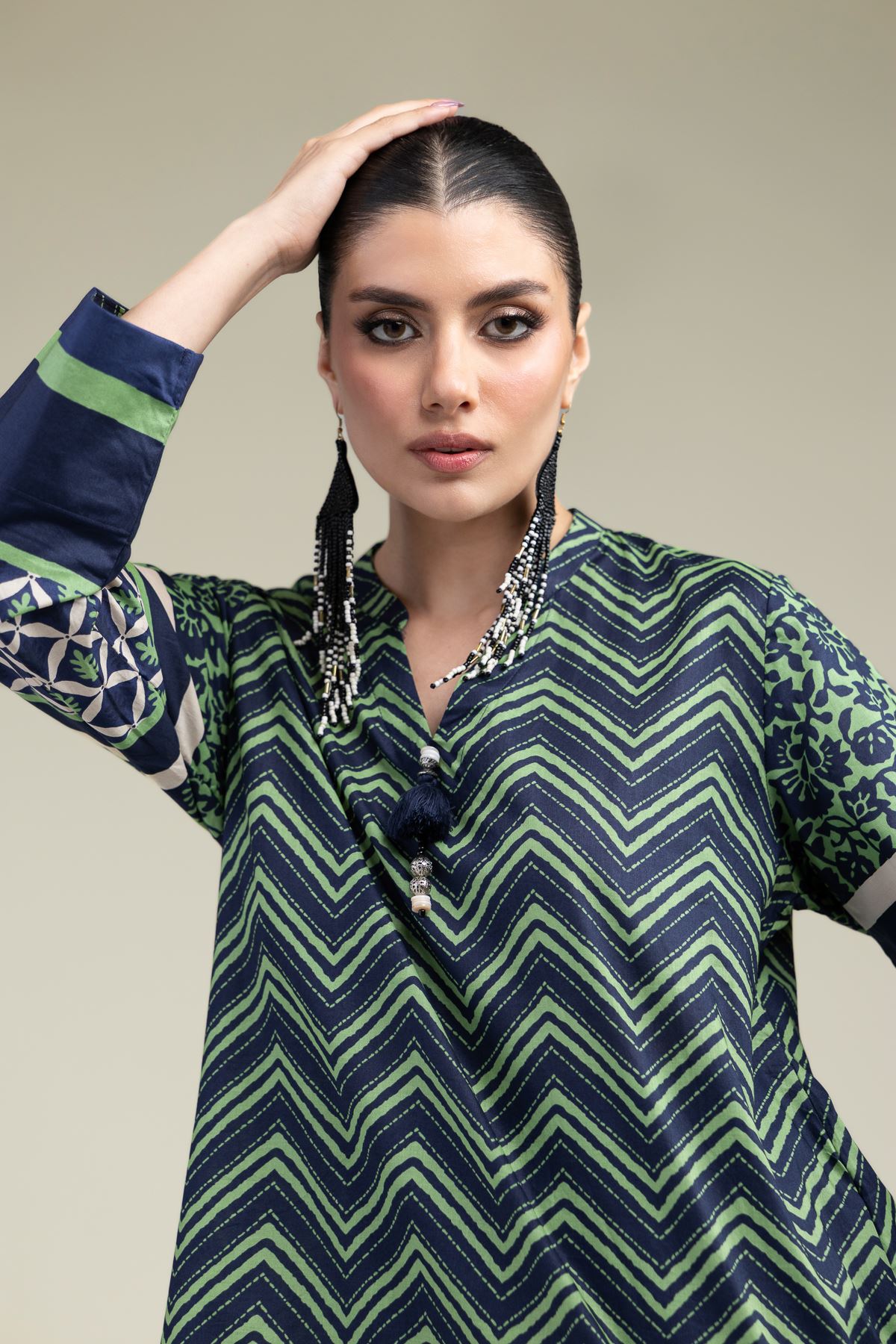 Printed Cambric Short Cambric Kurta - 1-26-209-A-E2-VG
