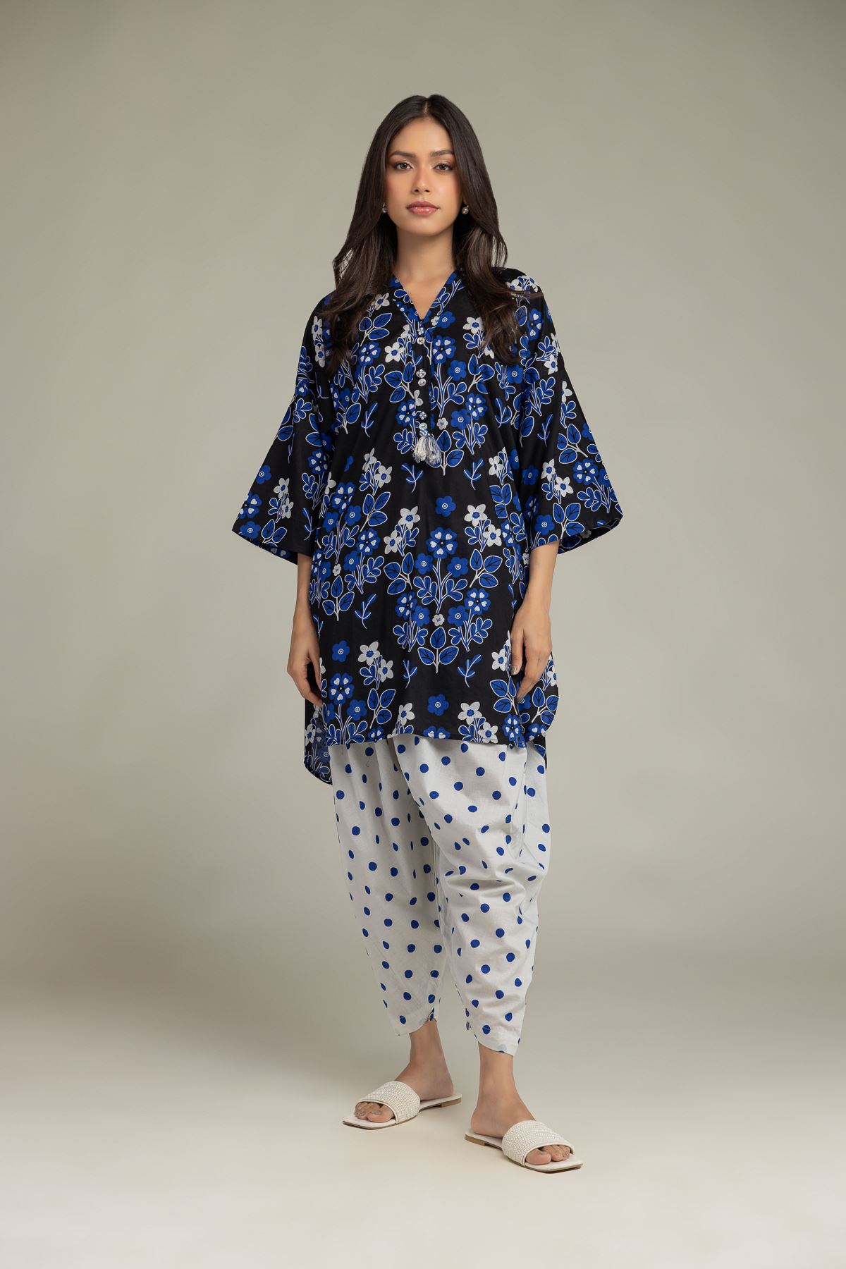 Printed Cambric Printed Cambric Shalwar - 1-26-221-A-F1-VG