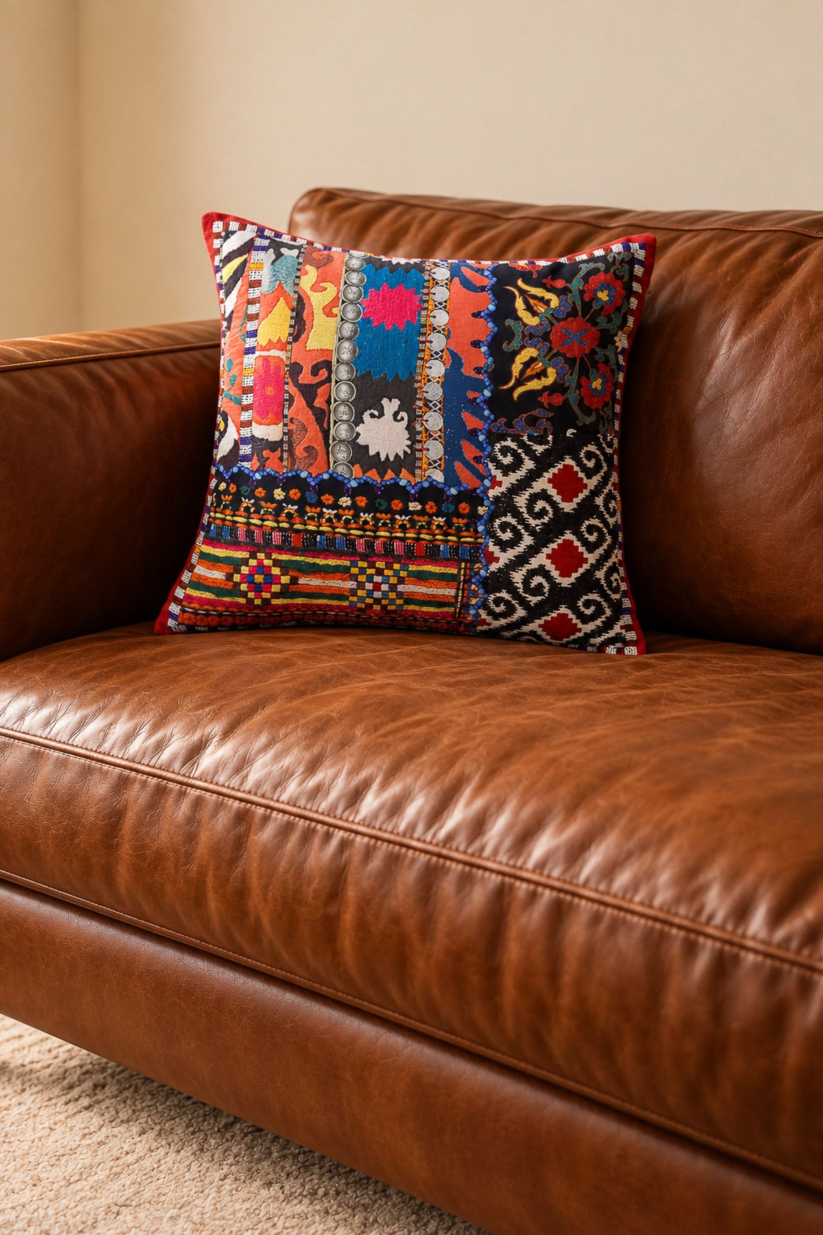 Printed Poly Sateen 16x16in Cushion Cover - 2-26-202-A-D-VG