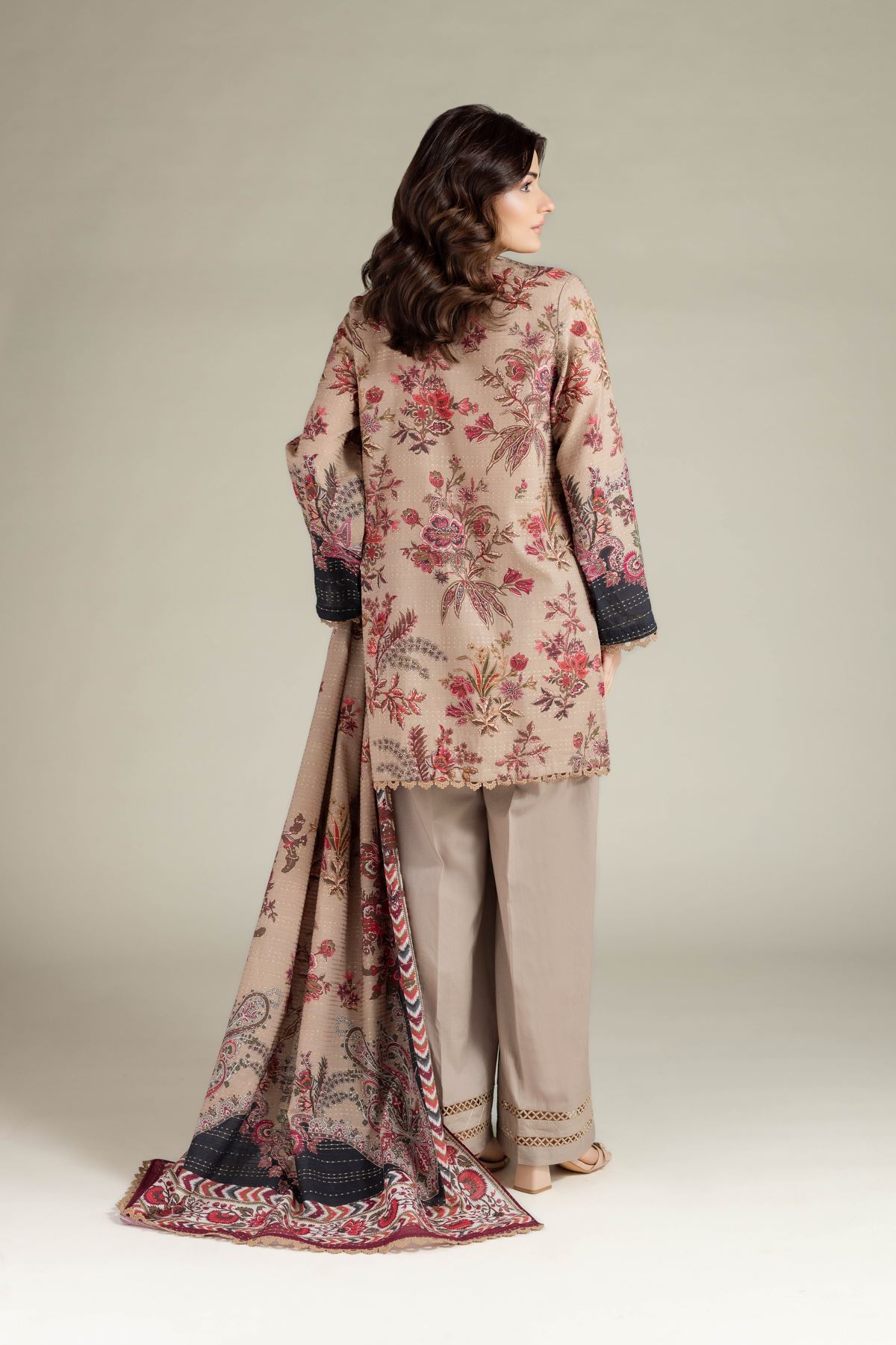 Printed Mesuri Dobby Tailored 3 Piece - T-A22-26-101FF-VG