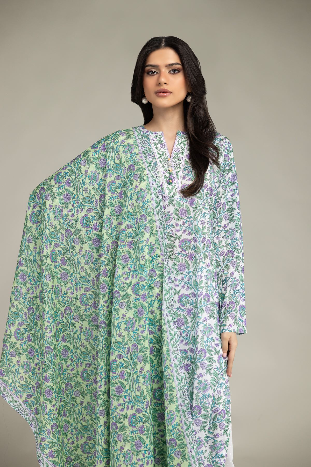 Printed Lawn Fabrics 3 Piece - A11-26-204FE2-VG