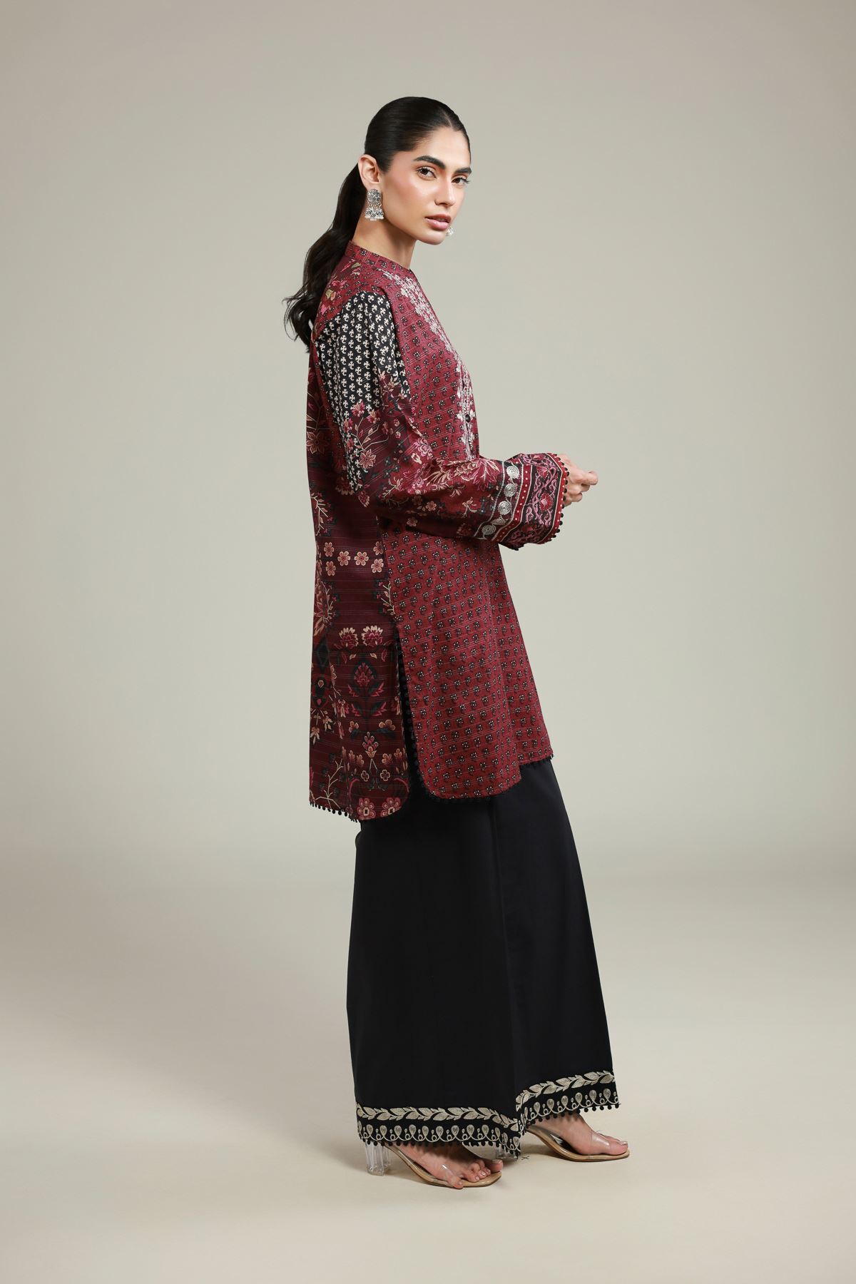 Embroidered Messuri Fabrics 2 Piece | Top and Bottom - A33-26-107FD-VG