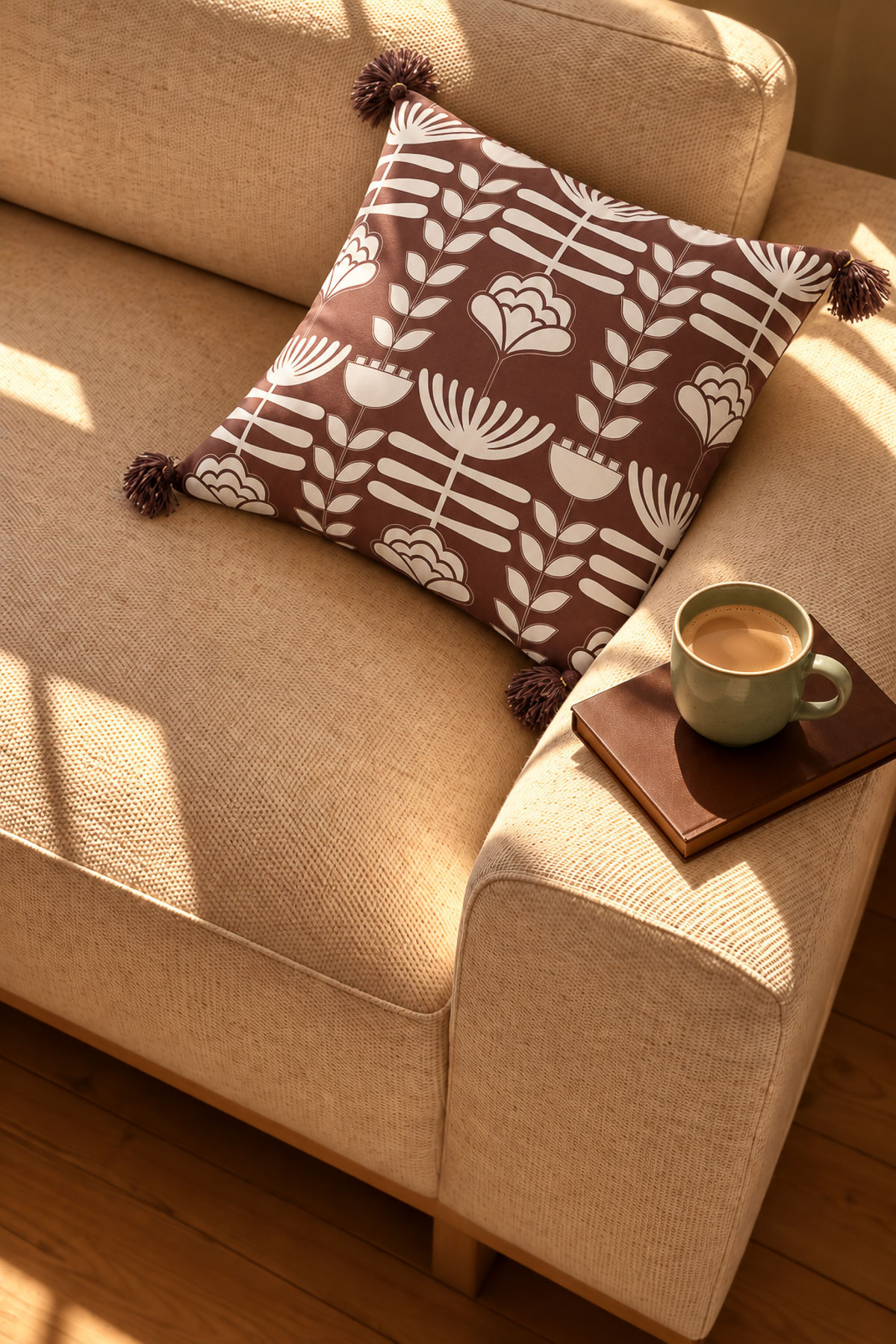 Printed Poly Sateen 16x16in Cushion Cover - 2-26-202-A-D-VG