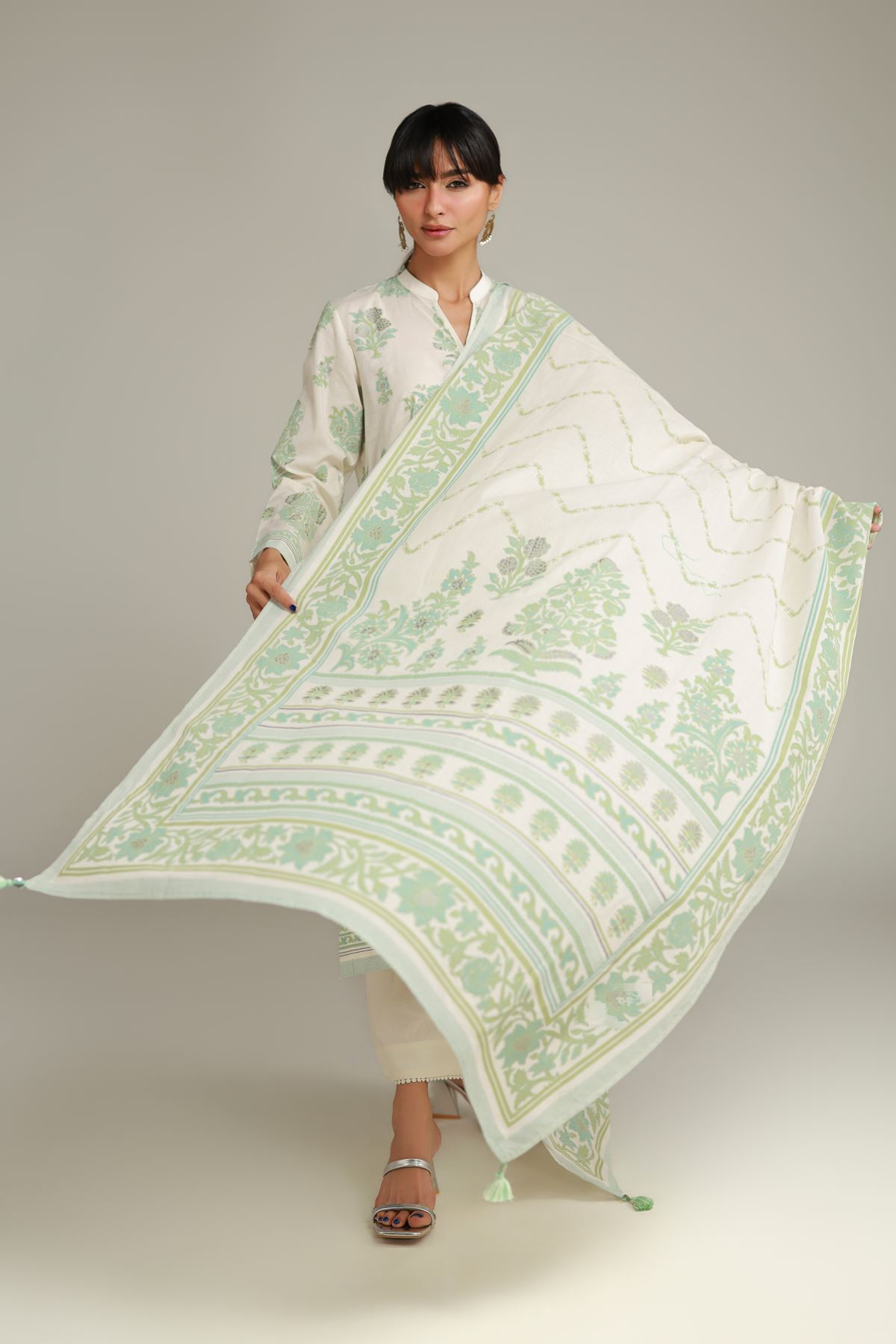 Printed Lawn Printed Lawn Dupatta - 26-02-1E13-06SA-VG