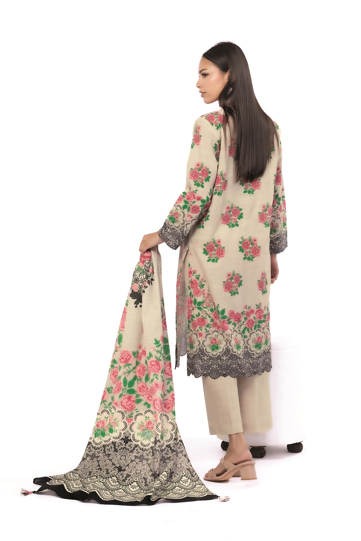 Printed Khaddar Tailored 3 Piece - KN31AST-VG