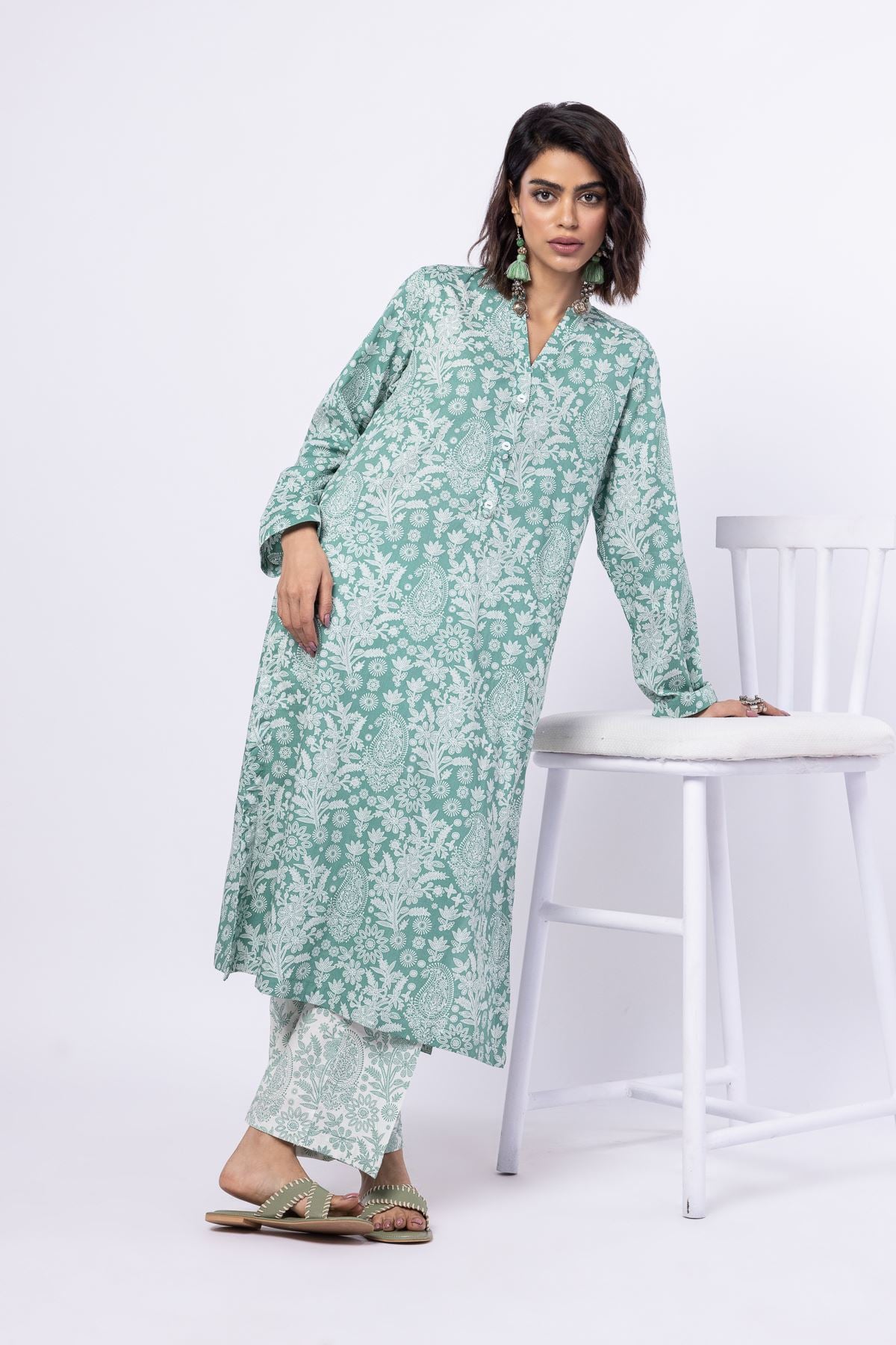 Printed Cambric Pants - 25-02E24-03BA-VG