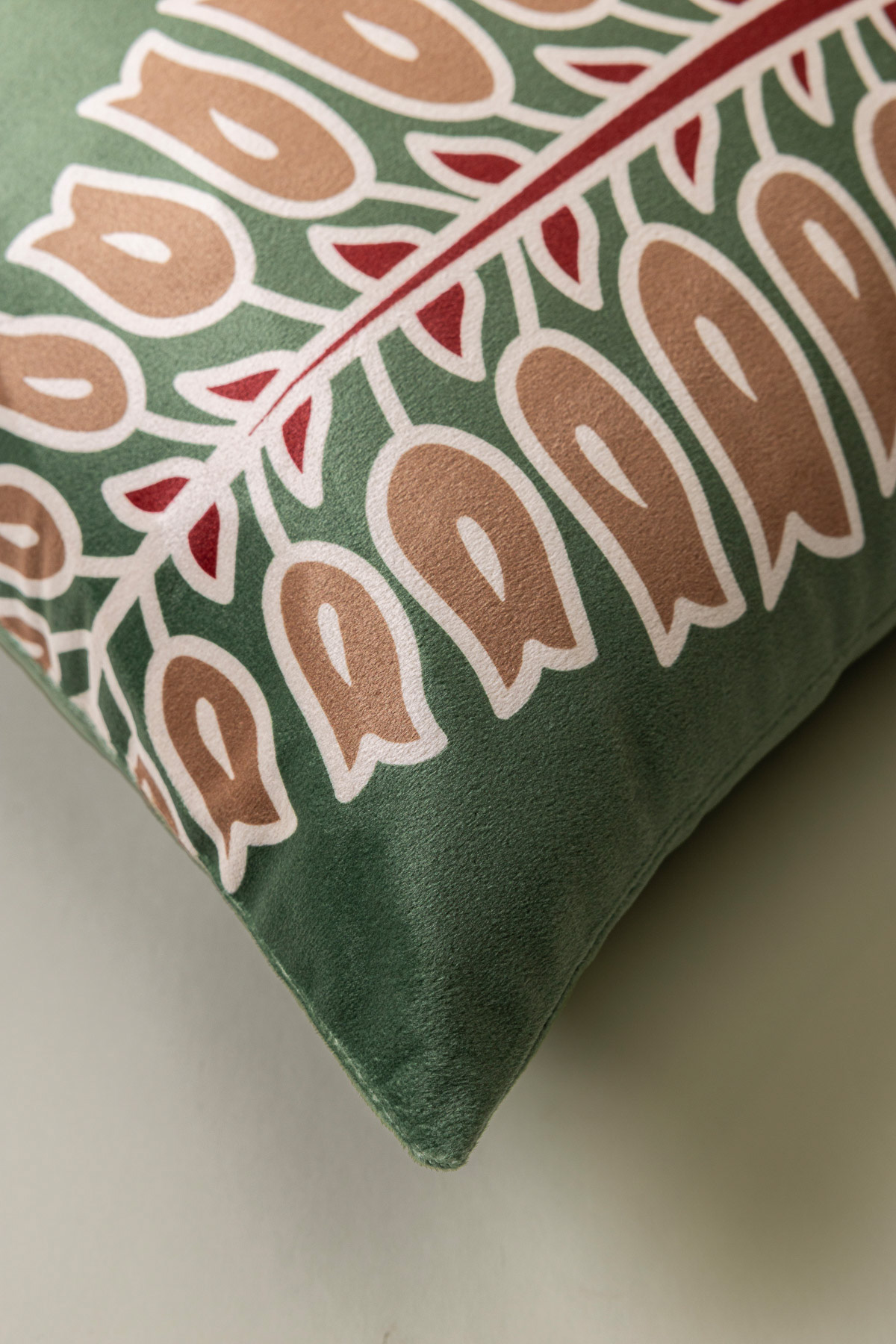Printed Velvet 16x16in Cushion Cover - 2-26-202-A-D-VG