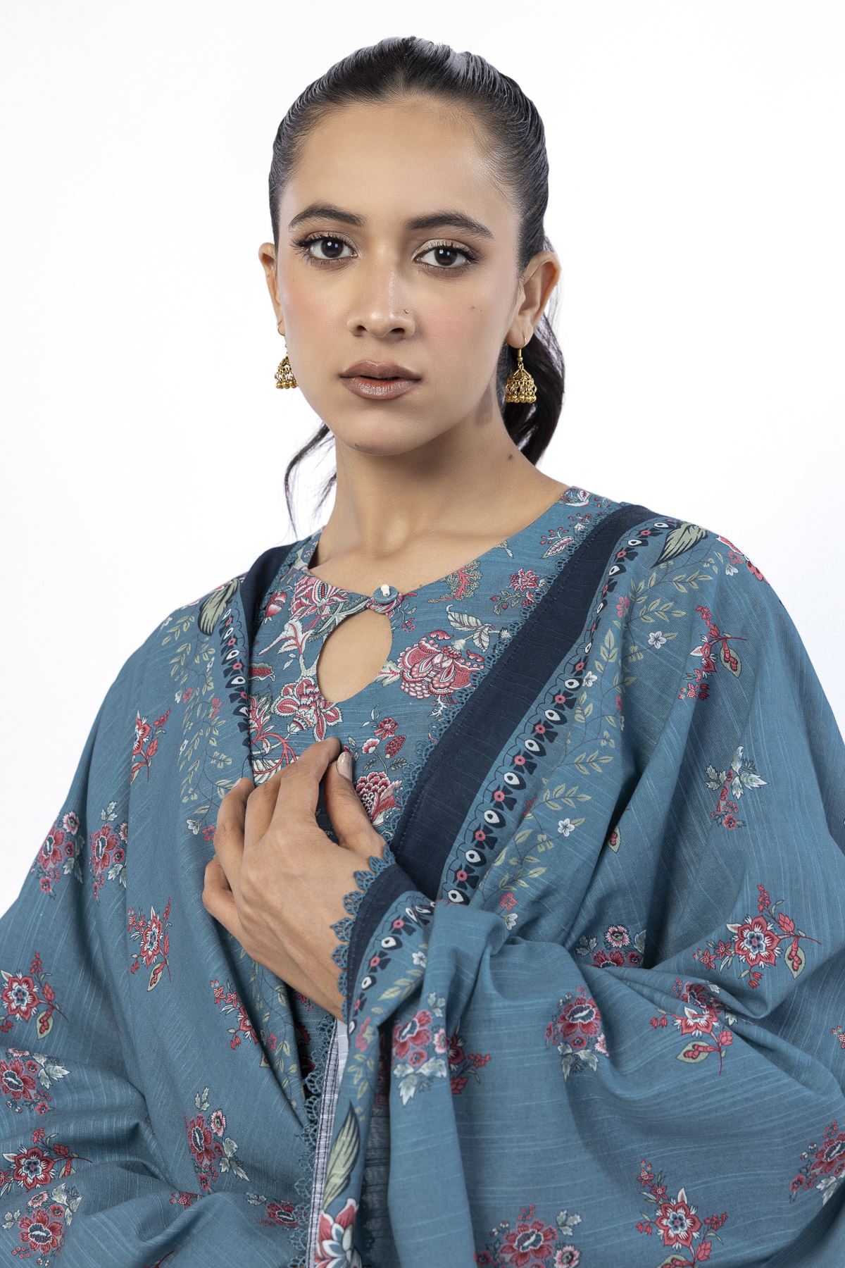 Embroidered Light Khaddar Tailored 3 Piece - KRN09AST-VG