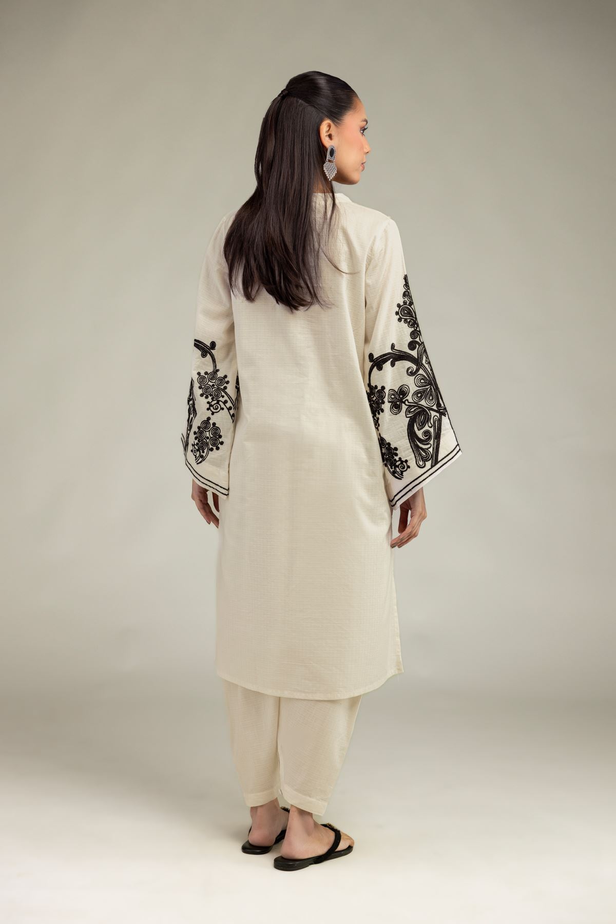Embroidered Cotton Dobby Floral Cotton Kurta - 1-26-225-A-C1-VG