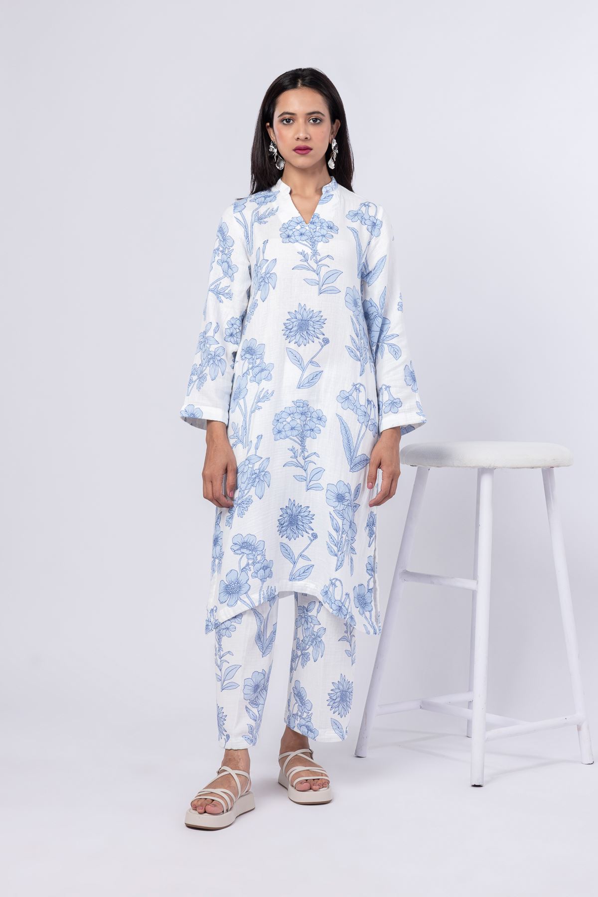 Printed Cheese Cloth Pants - R-EEB24722AB-VG