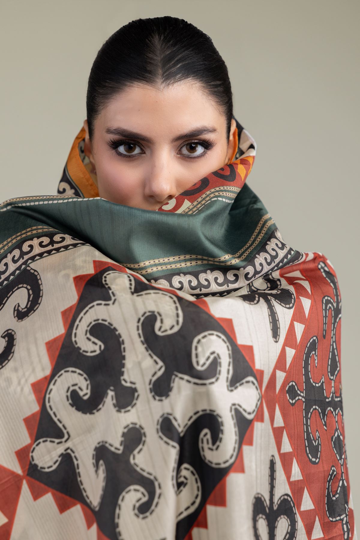 Embroidered Polyester Silk Silk Dupatta - 2-26-204-A-E1-VG