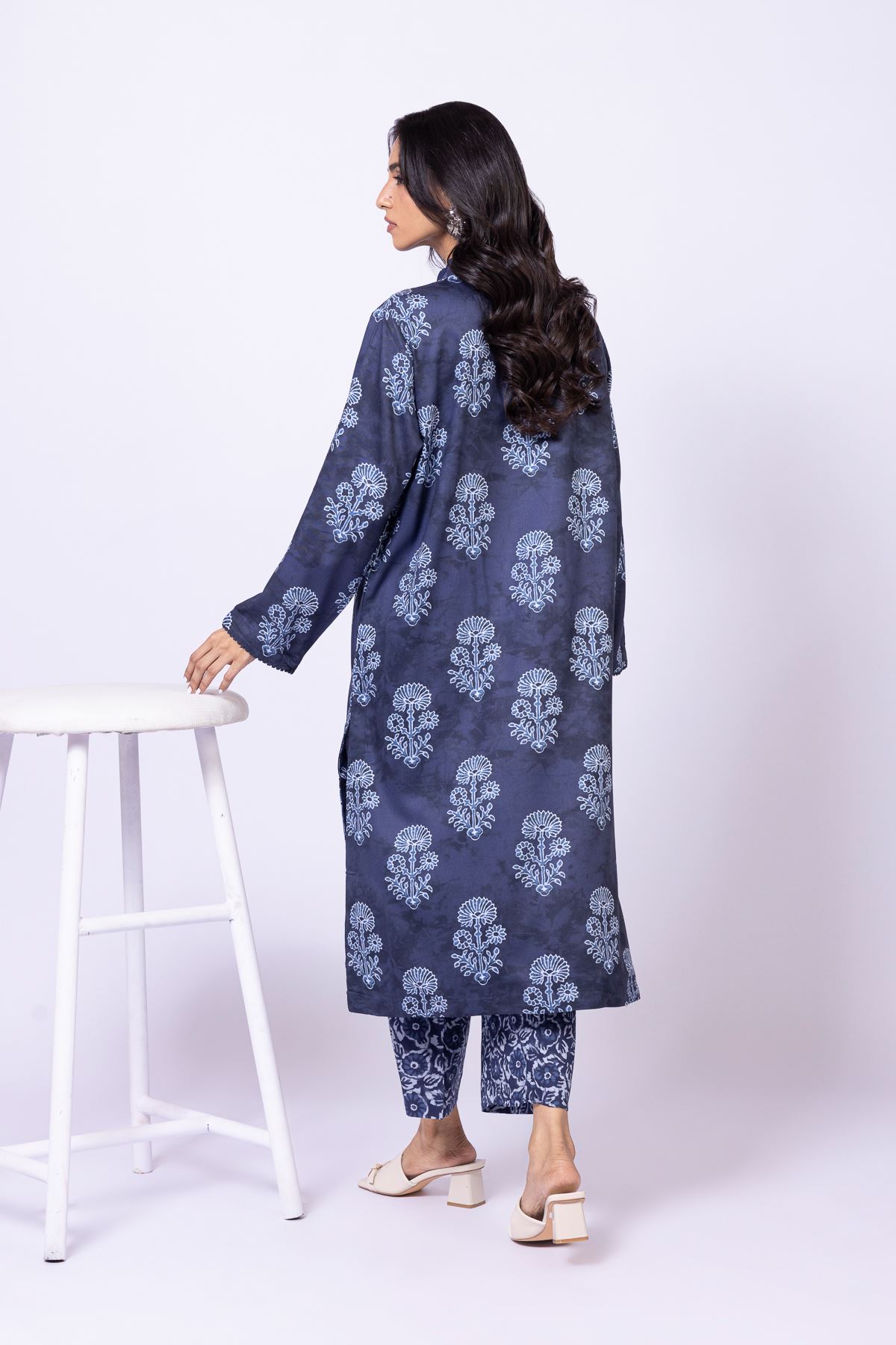 Printed Marina Kurta - 25-09-10E5-08TB-VG