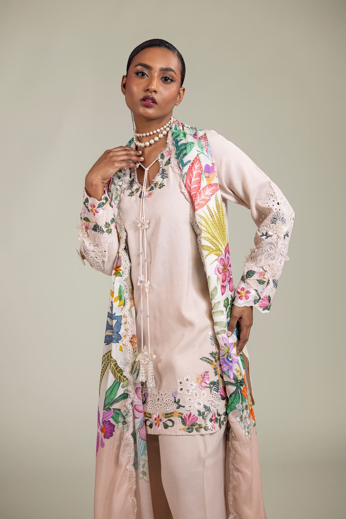 Raw Silk 3-Piece Dress - 1-26-110-A-A-VG