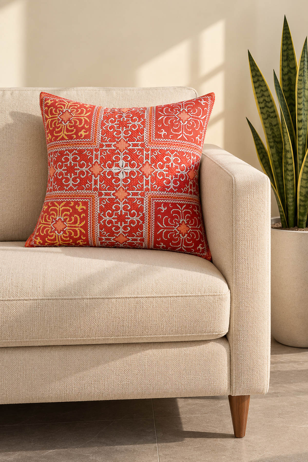 Printed Poly Sateen 16x16in Cushion Cover - 2-26-202-A-D-VG