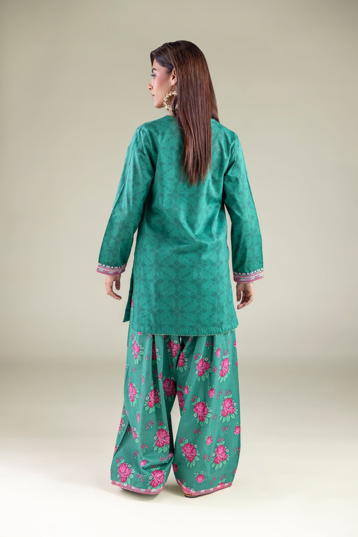 Embroidered Cambric Kurta - 2-26-101-A-D-VG