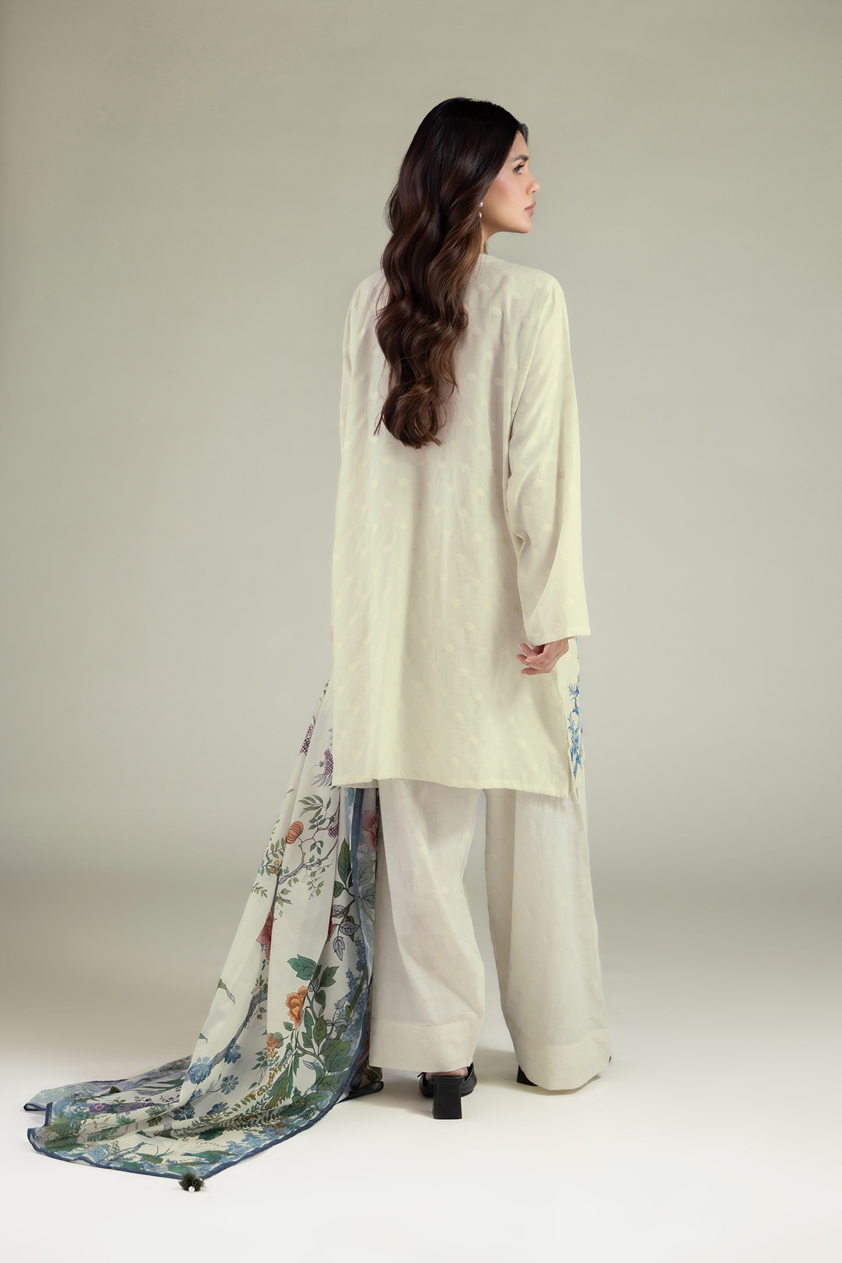 Embroidered Broshia Tailored Floral 3-Piece - 1-26-102-A-F-VG