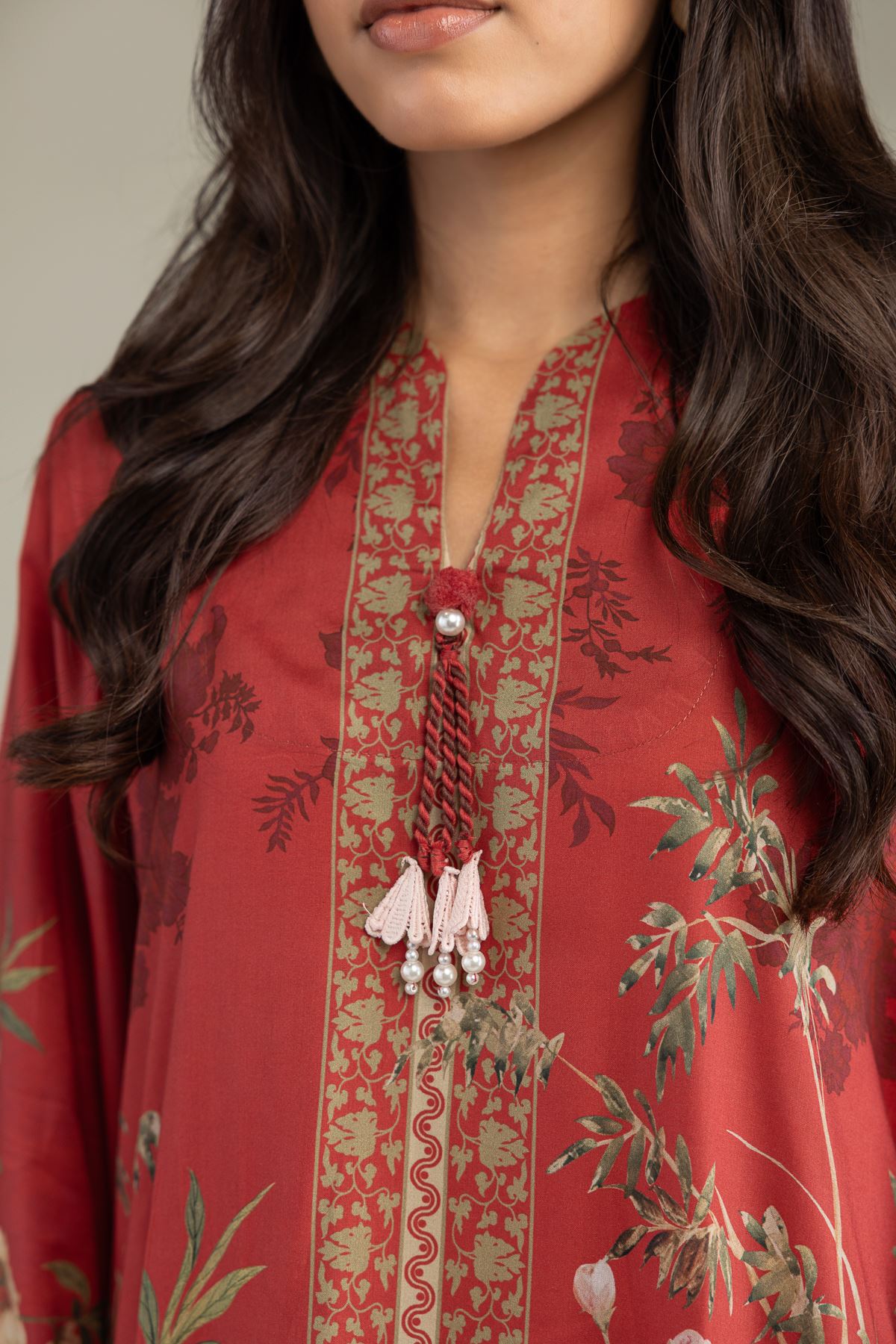 Printed Viscose Floral Printed Kurta - 1-26-224-B-E2-VG