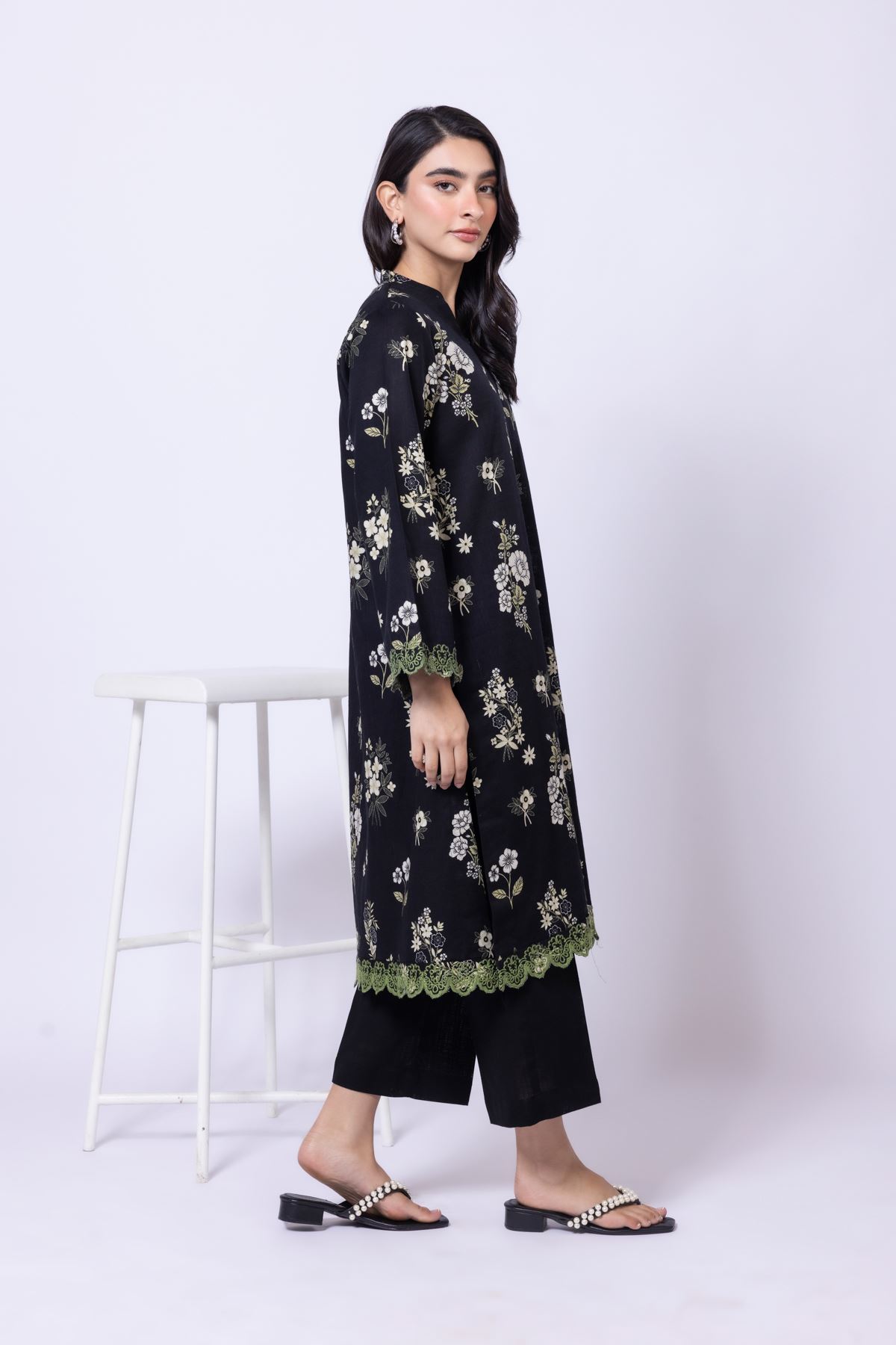 Embroidered Heavy Textured Cotton Kurta - OTD4-EX22-10TA-VG