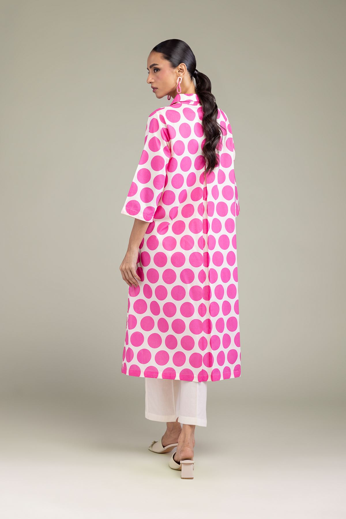 Printed Cambric V-Neck Cambric Kurta - 1-26-206-A-D1-VG