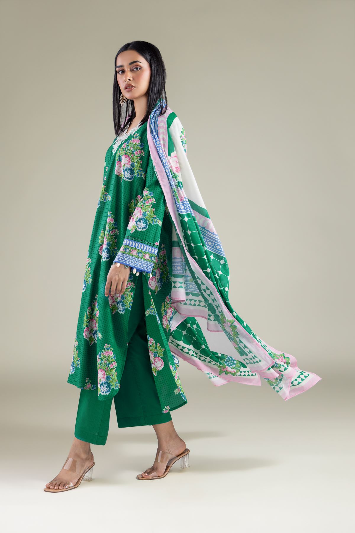 Embroidered Lawn Tailored Lawn Set - T-A11-26-101FH1-VG