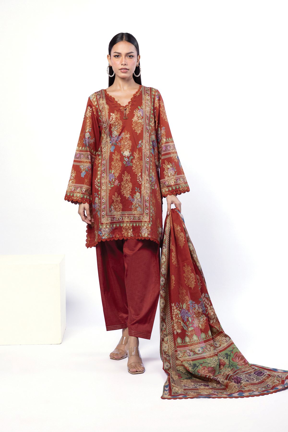 Printed Jacquard Tailored 3 Piece - T-A33-26-106FA-VG