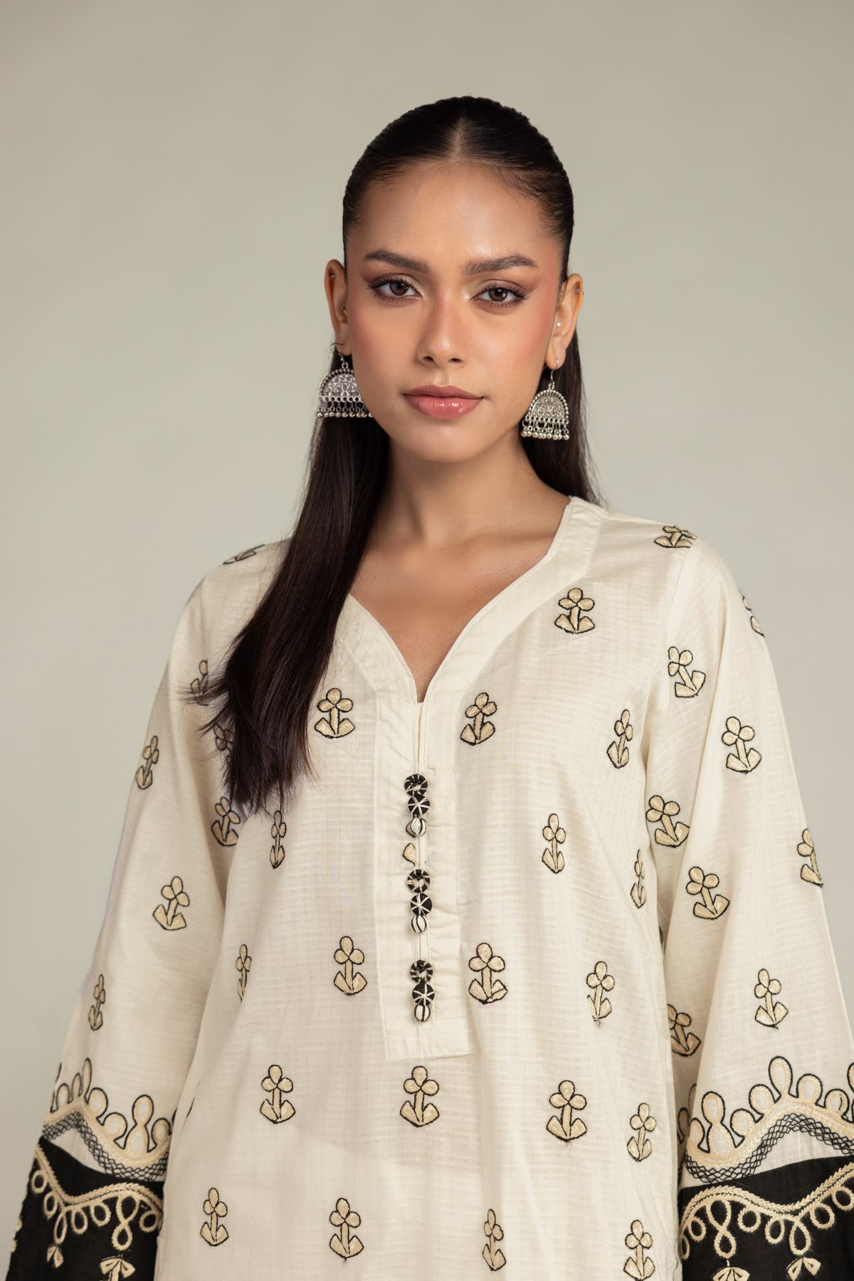 Embroidered Cotton Dobby Cotton Dobby Kurta - 2-26-201-A-C-VG