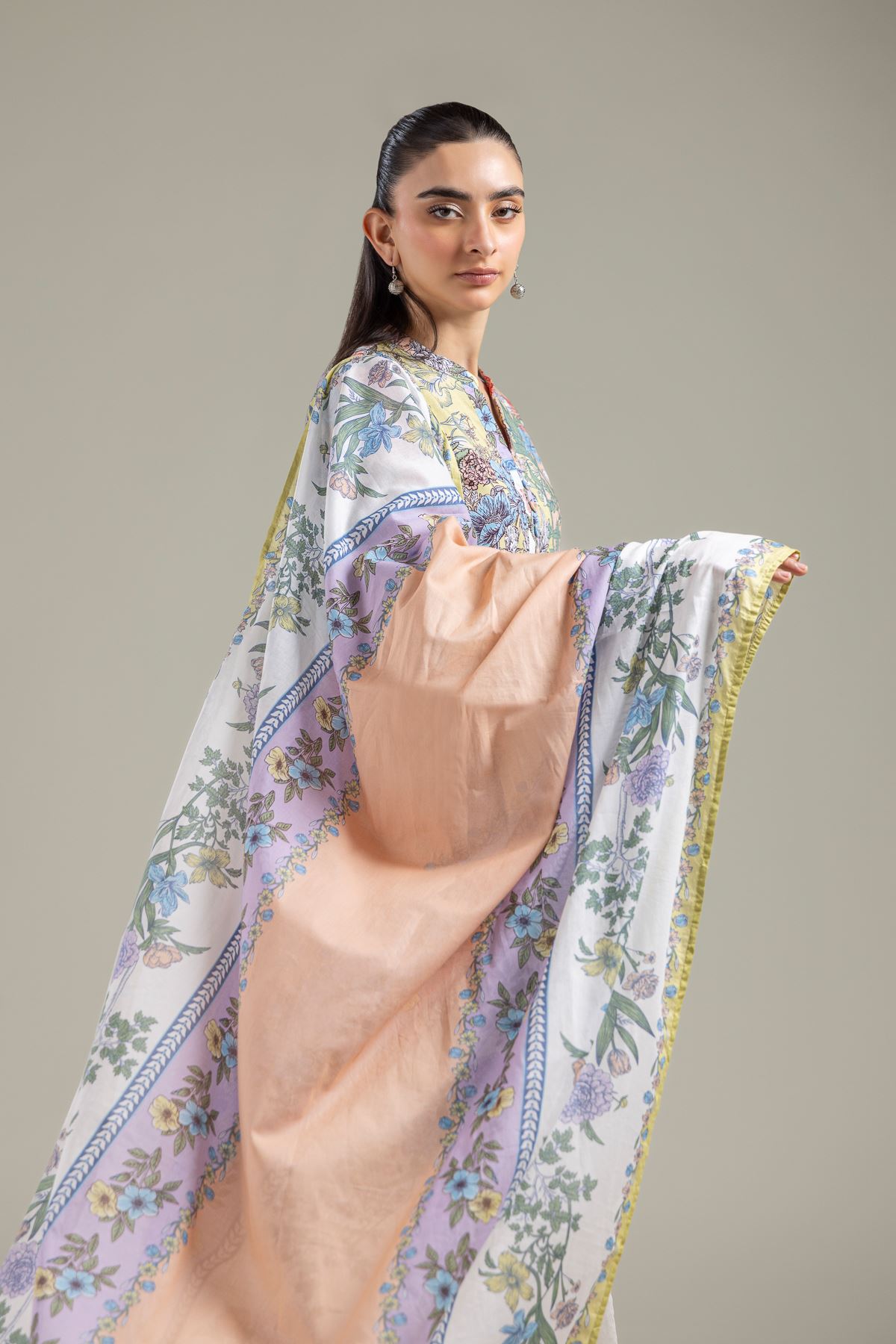 Embroidered Lawn Summer Lawn Dupatta - 1-26-118-A-B-VG
