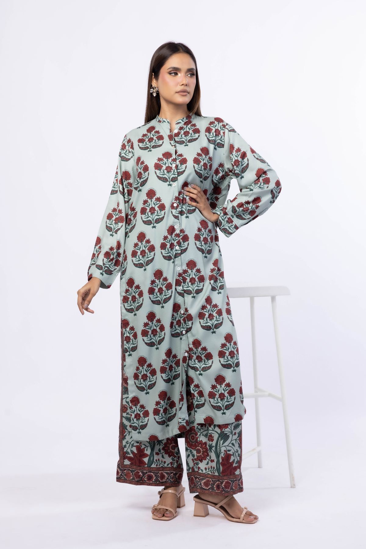 Printed Viscose Crepe Kurta - 25-09-9S1-04TA-VG