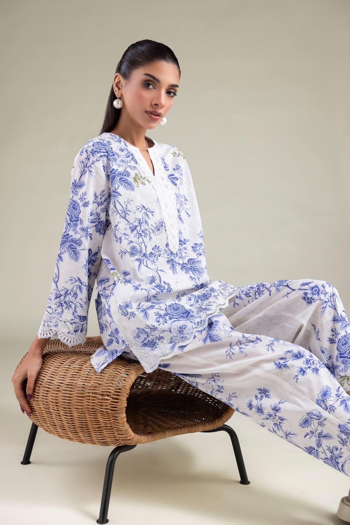 Embroidered Cambric Tunic - 6-26-106-A-E-VG