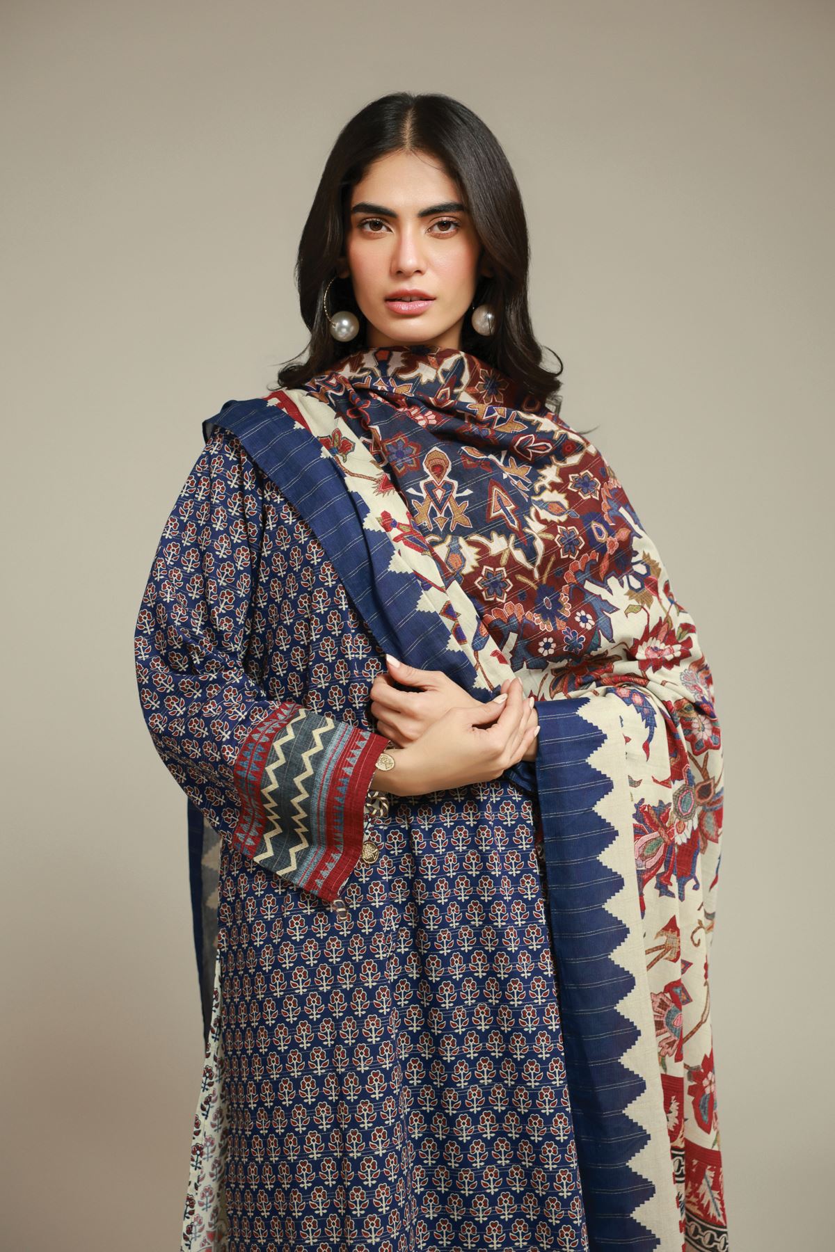 Printed Messuri Fabrics 3 Piece - CA24A-VG