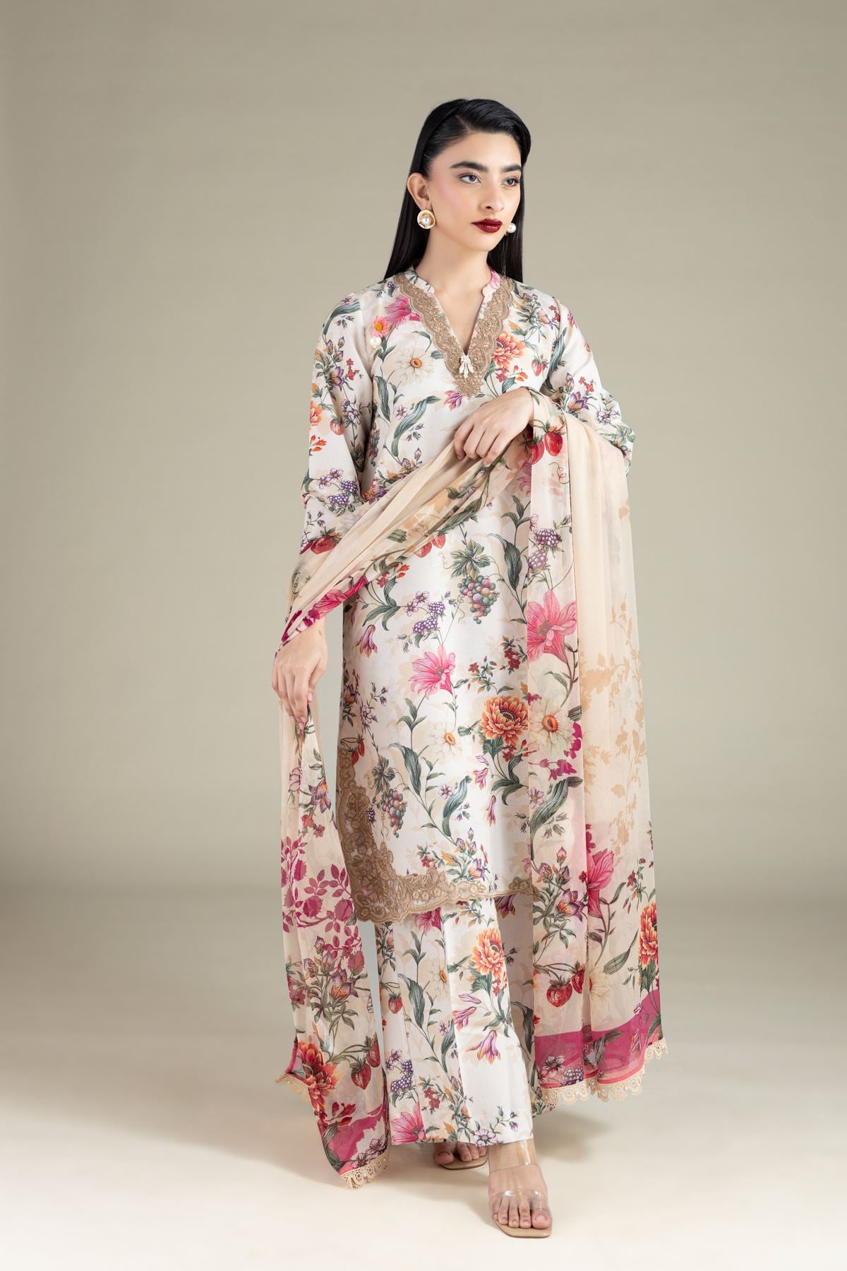 Printed Mesuri Pants - 25-10-12E11-03TB-VG