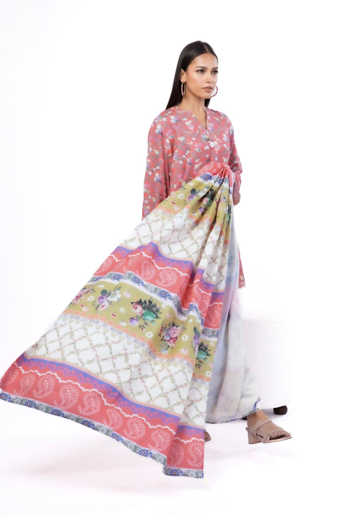 Embroidered Blended Khaddar Tailored 3 Piece - KW64BST-VG