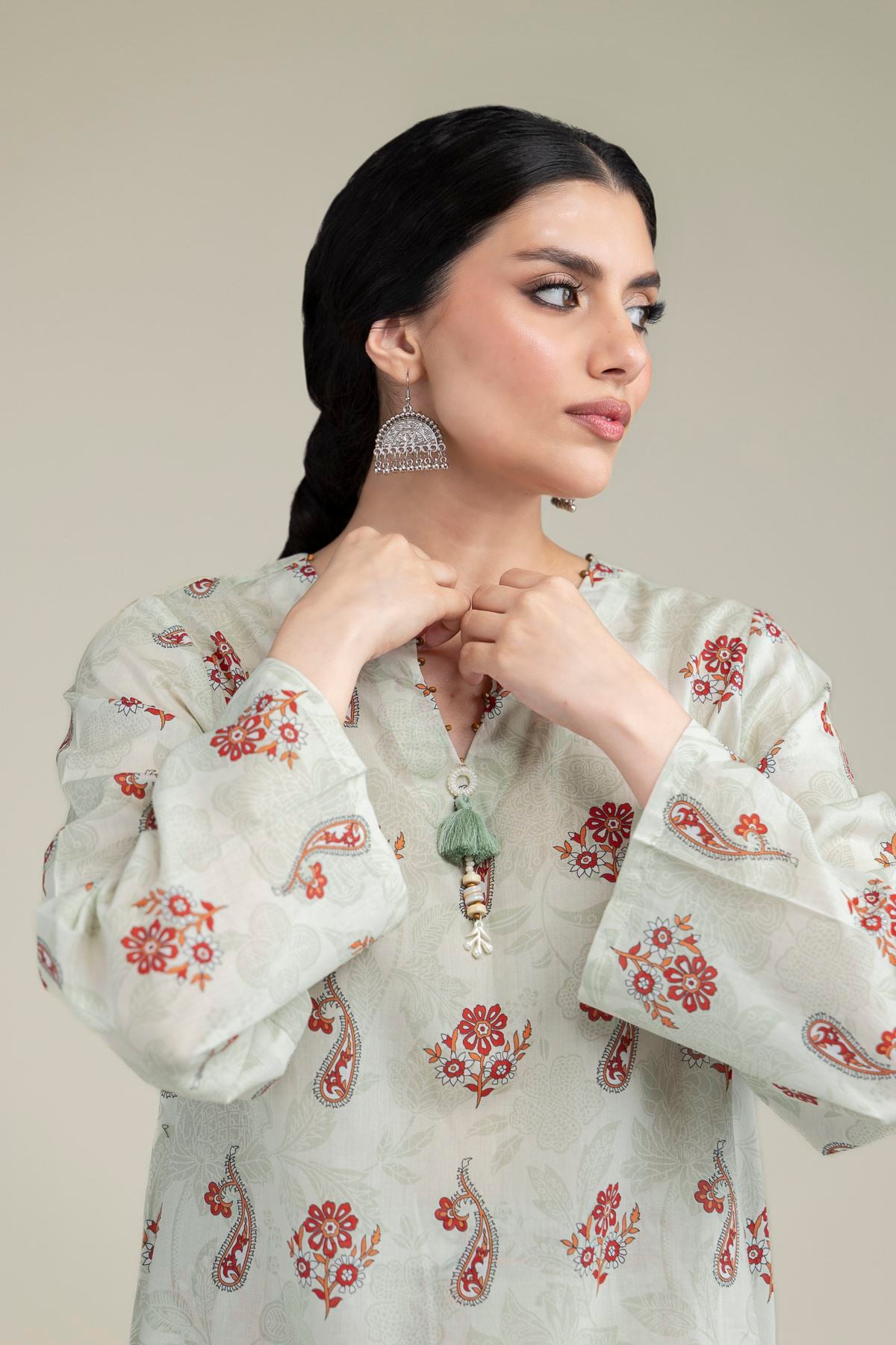 Printed Lawn Fabrics 2 Piece | Top and Bottom - A22-26-214FH1-VG