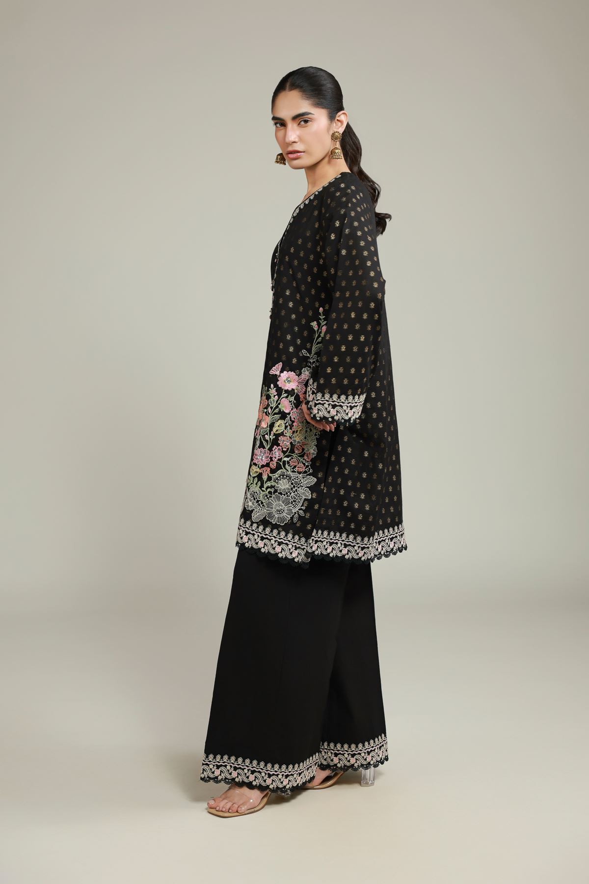 Embroidered Jacquard Fabrics 2 Piece | Top and Bottom - A113-26-101EI2-VG