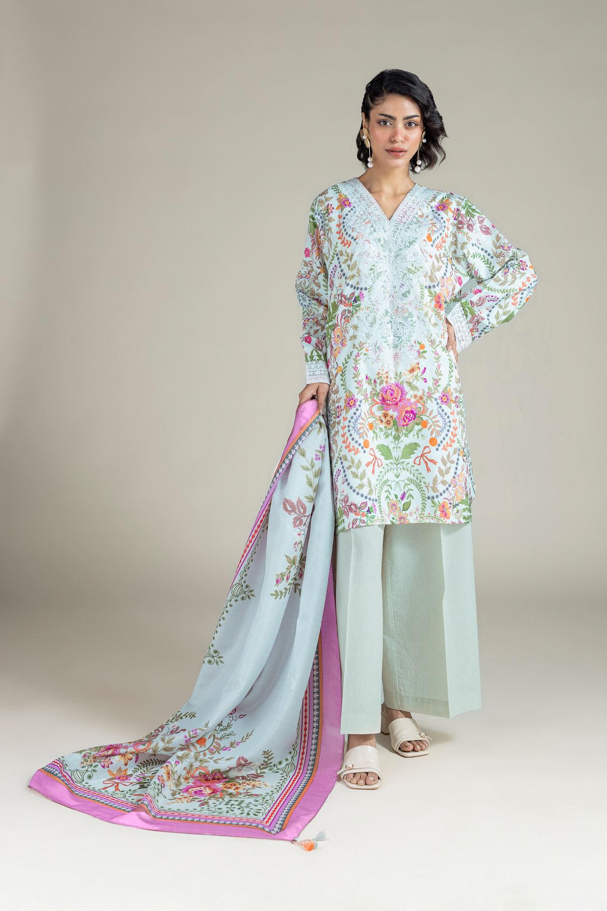 Embroidered Jacquard 3-piece Tailored Suit - T-A33-26-107FH-VG