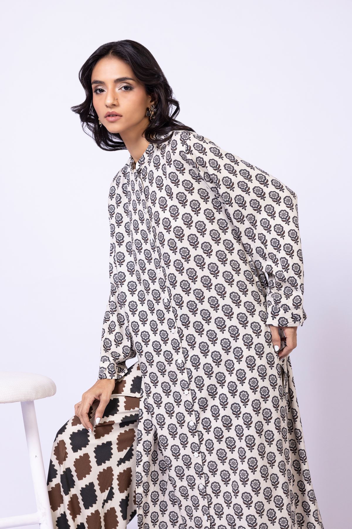 Printed Marina Kurta - 25-10-11E9-05TA-VG