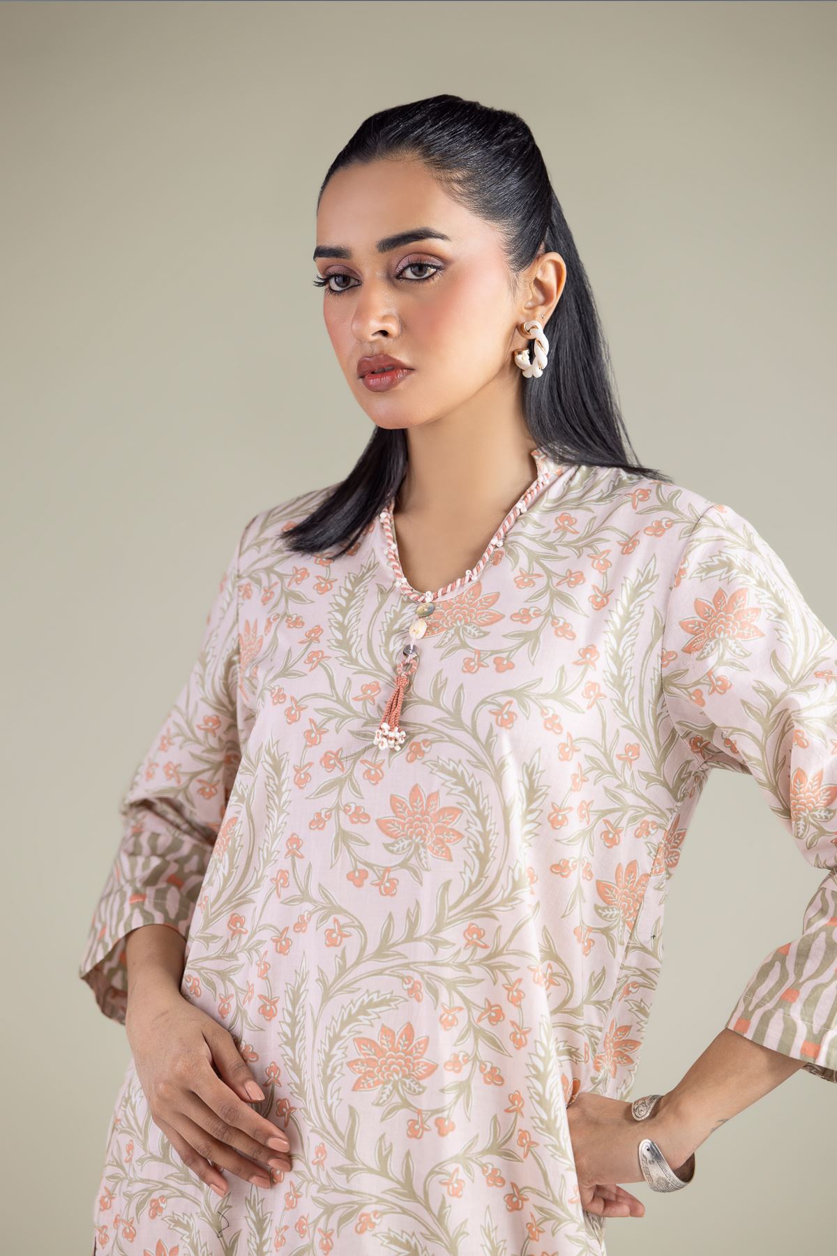 Printed Cambric Printed Cambric Kurta - 1-26-147-A-F-VG
