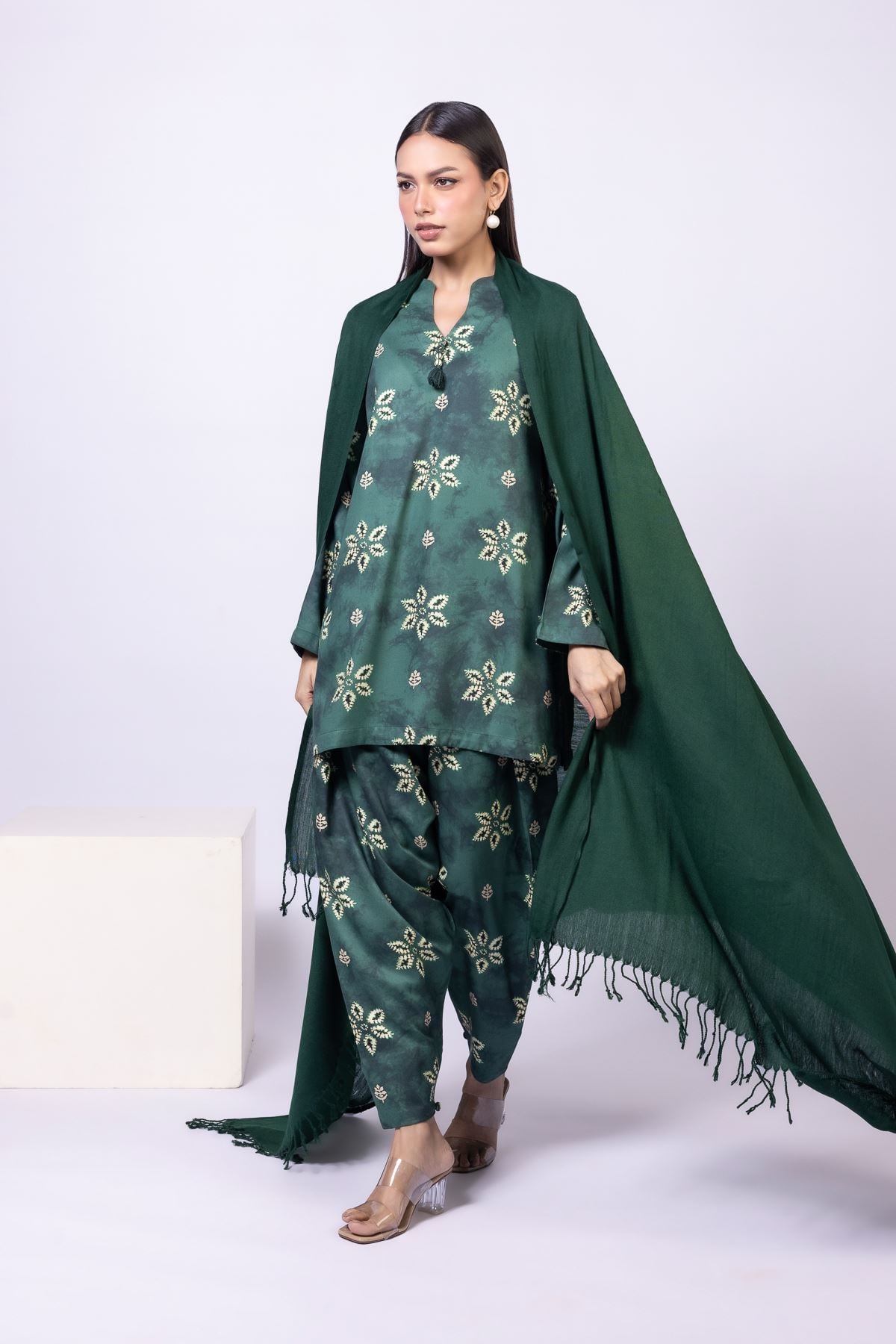 Printed Marina Kurta - 25-09-11E3-07TA-VG