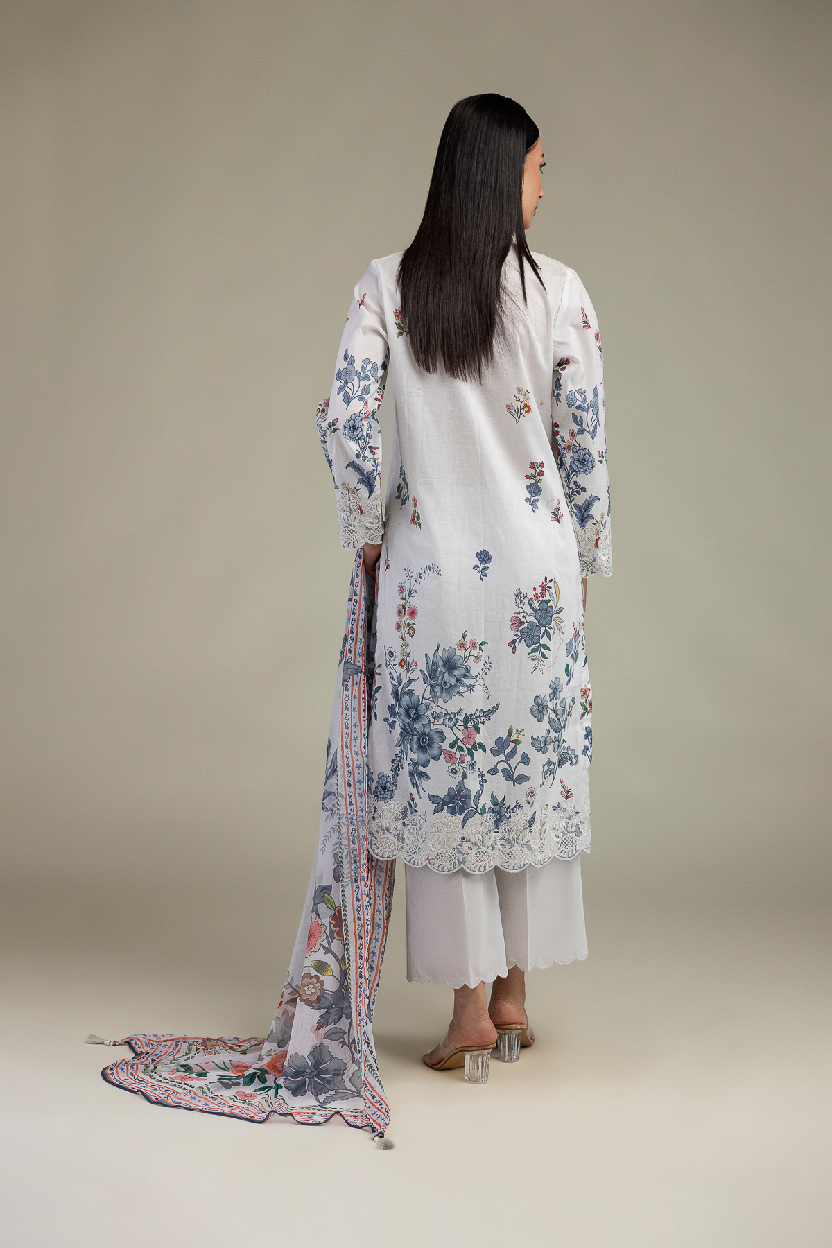 Embroidered Cambric Fabrics 3 Piece - T-A33-26-207FD1-VG