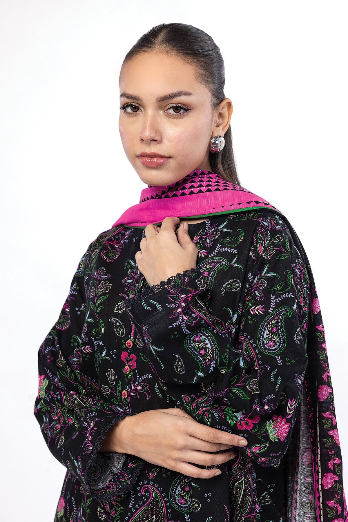 Printed Khaddar Fabrics 3 Piece - KRN13A-VG