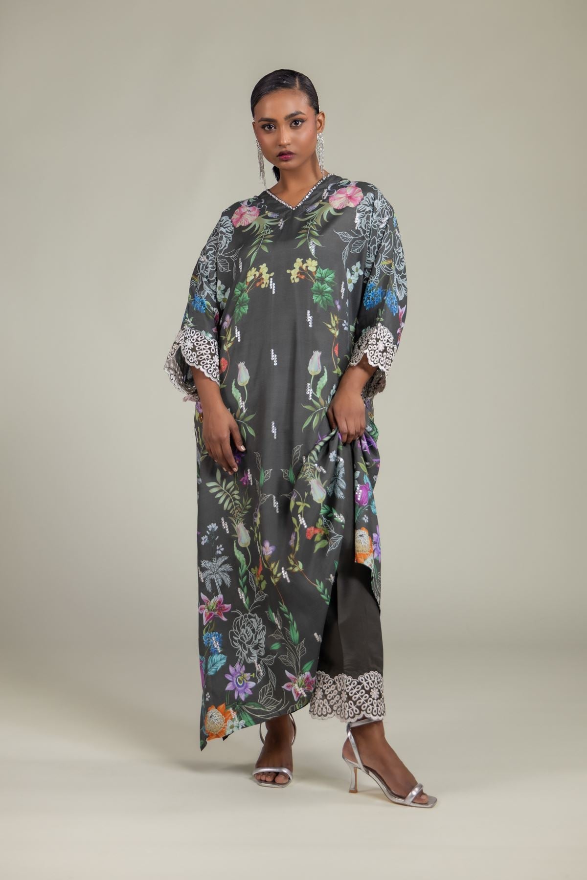 Raw Silk 2-Piece Co-ord Set - 2-26-105-A-D-VG