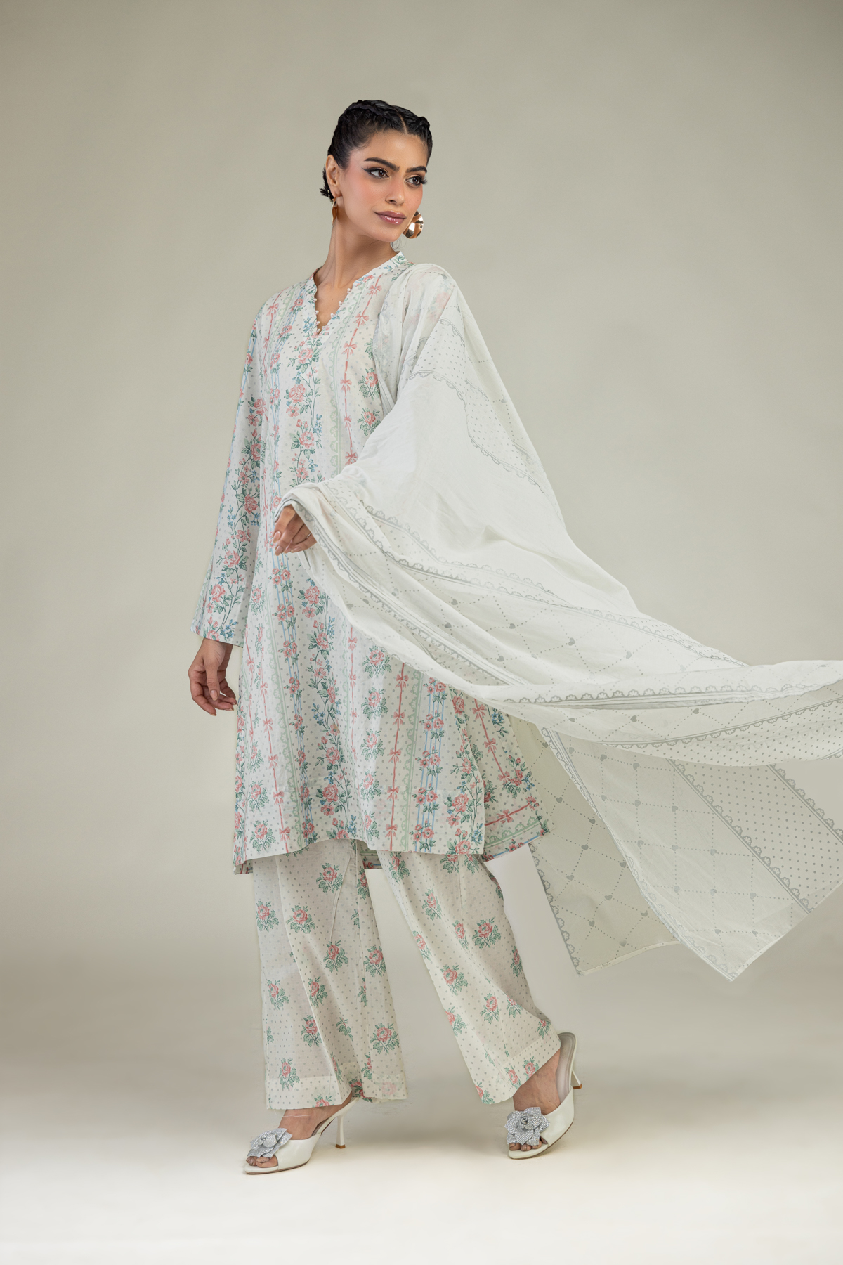 Printed Lawn Lawn Dupatta - 1-26-236-A-A1-VG
