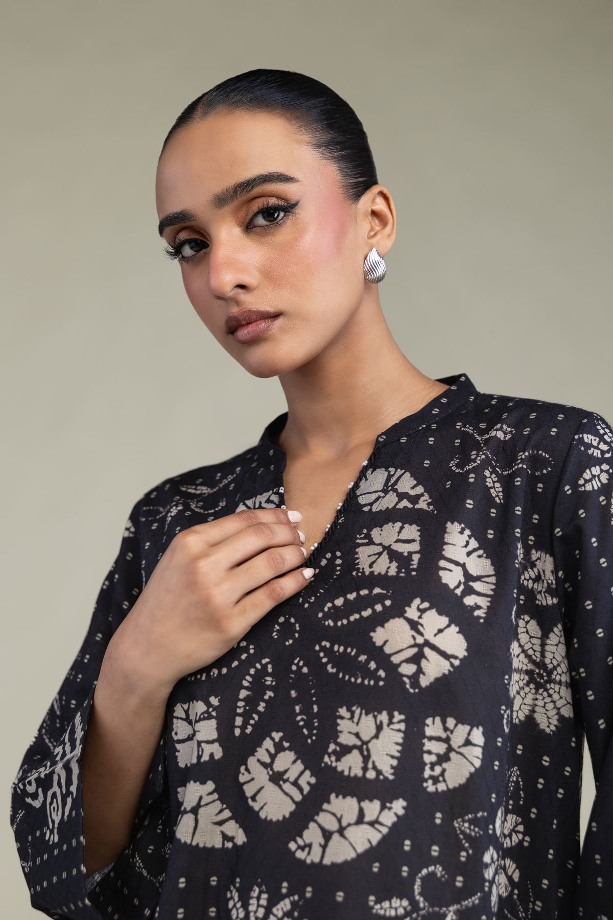 Printed Cotton Dobby Cotton Dobby Kurta - 1-26-301-B-F1-VG